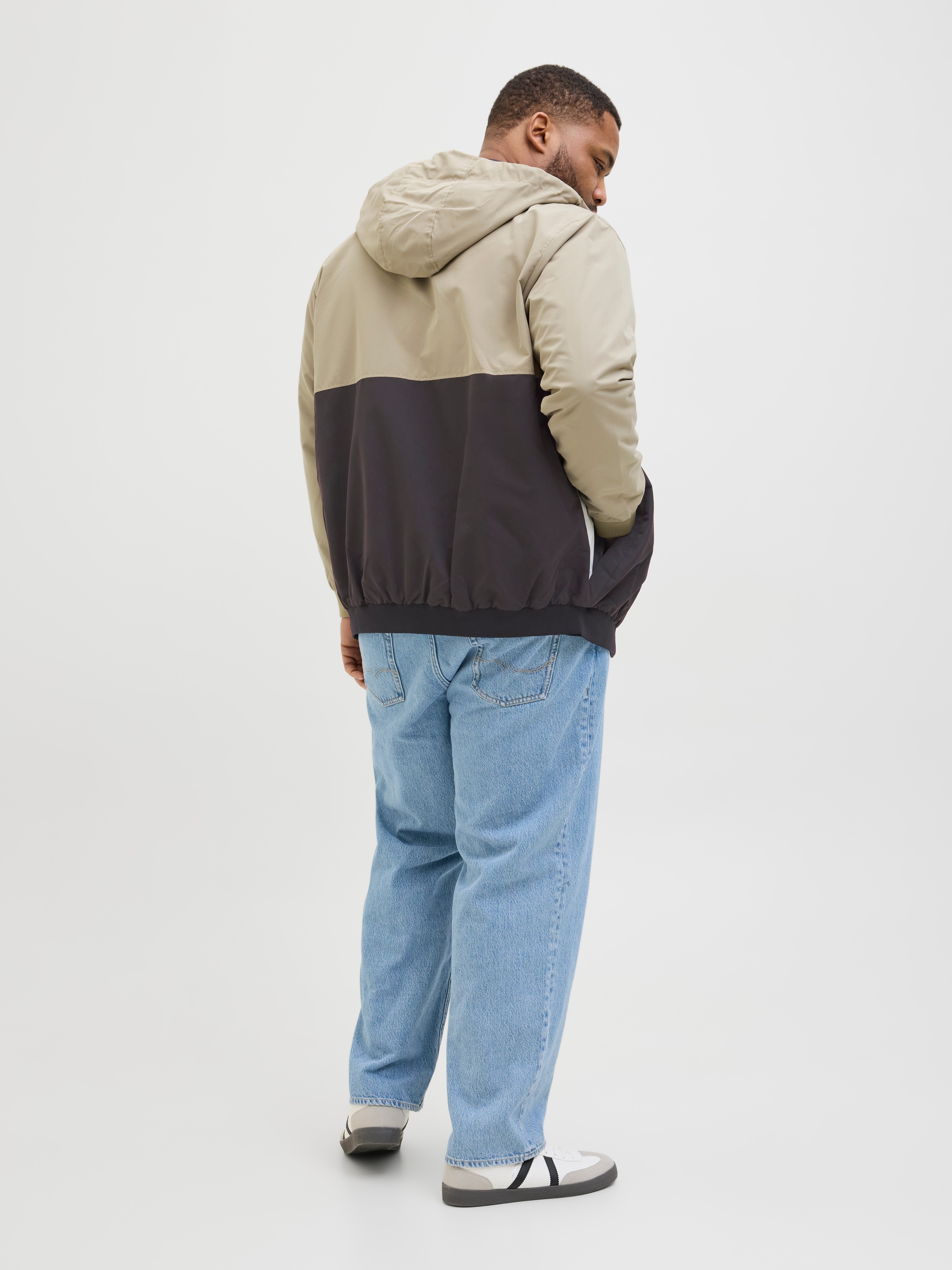 Jack & Jones PlusSize Bomberjacke »JJERUSH HOOD BOMBER NOOS PLS«, mit Kapuze, mit Logo Schriftzug