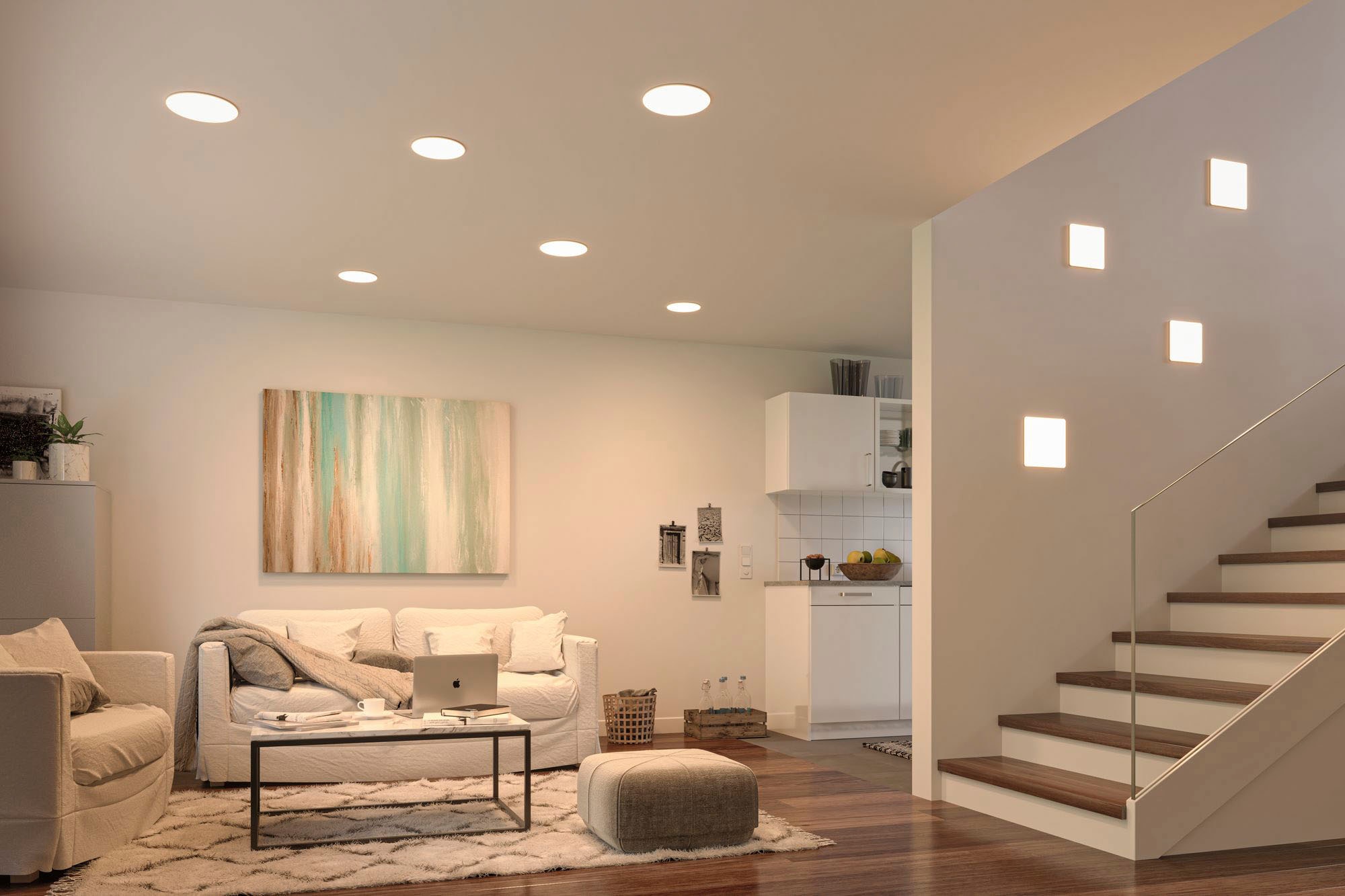 Paulmann LED Einbauleuchte »Veluna VariFit Edge IP44 eckig 90x90mm 500lm 4000K Weiß dimmbar«, 1 flammig, LED Einbaupanel IP44 eckig 90x90mm 500lm 4000K Weiß dimmbar