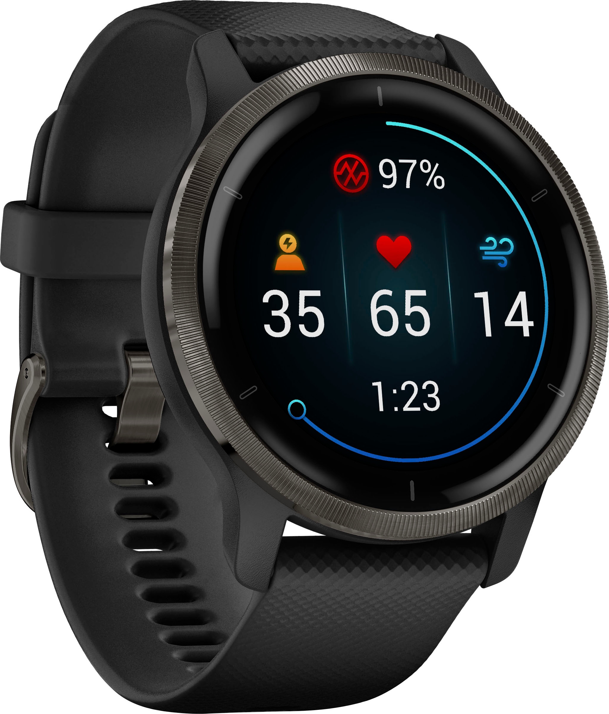Garmin Smartwatch »Venu 2«, (3,3 cm / 1,3 Zoll), 8 GB, 25 vorinstallierten Sport-Apps)