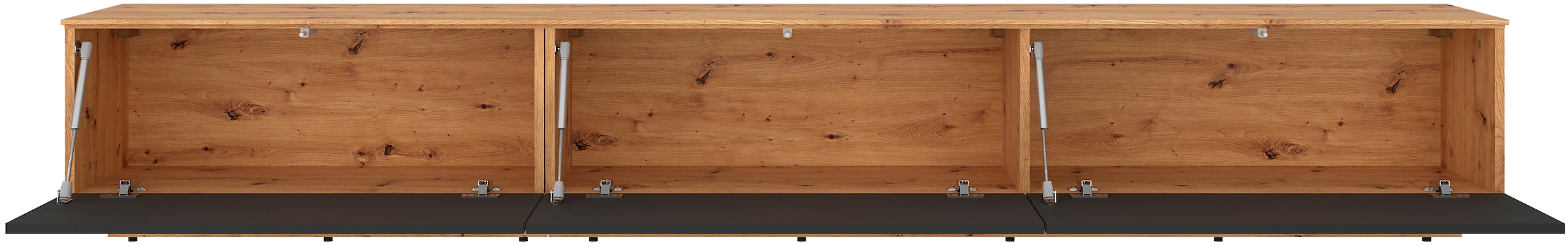 OTTO home Lowboard »3 Klappen und viel Stauraum« hängend oder stehend, grifflos, modern, Breite 240cm