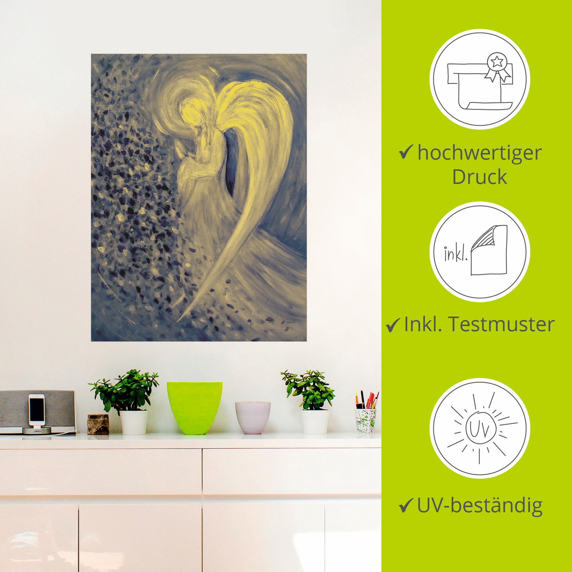 Artland Wandbild »Engel der Nacht«, Religion, (1 St.), als Leinwandbild, Poster, Wandaufkleber in verschied. Größen