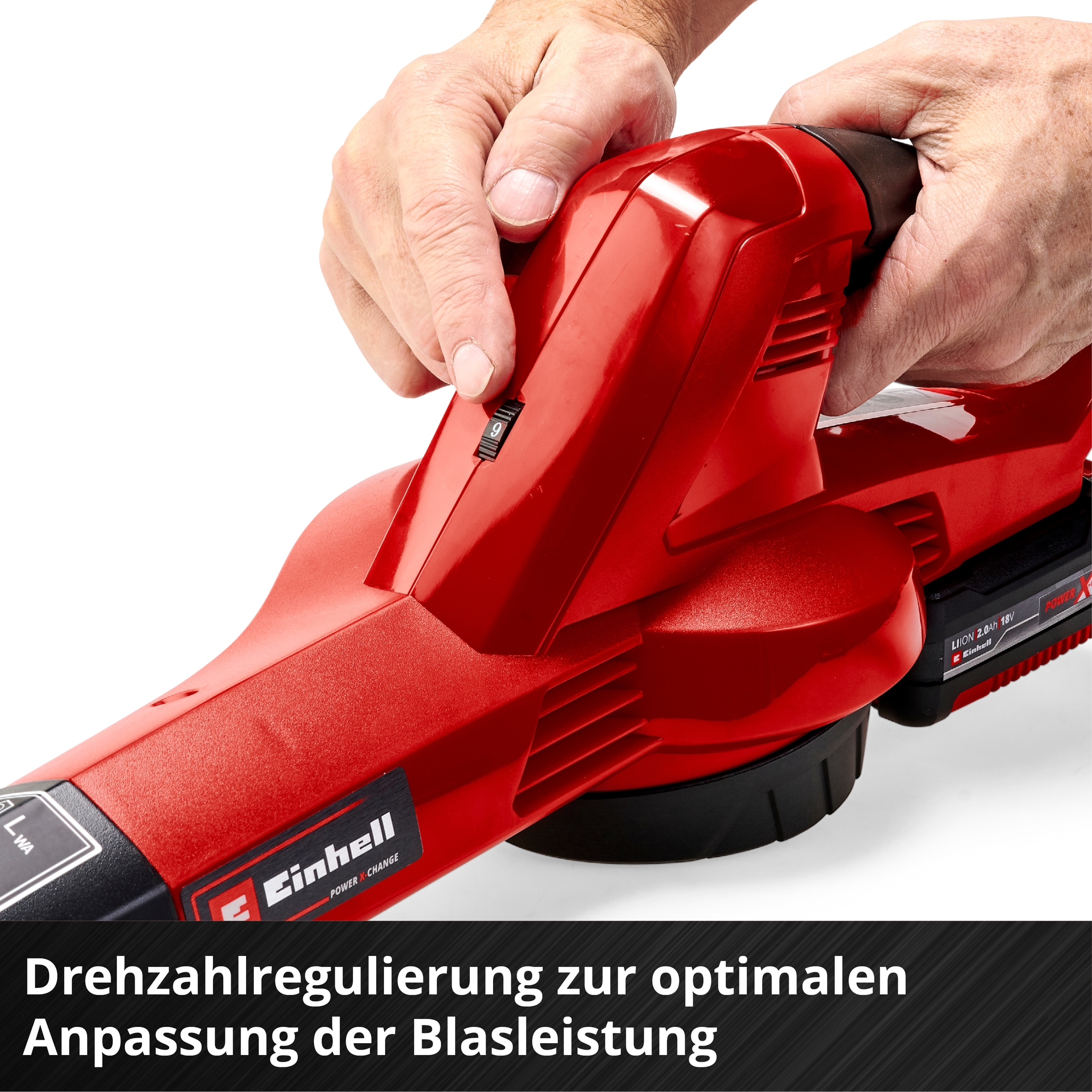 Einhell Akku-Laubbläser »GC-CL 18 Li E Kit (1x2,0Ah)«, (3 St.)