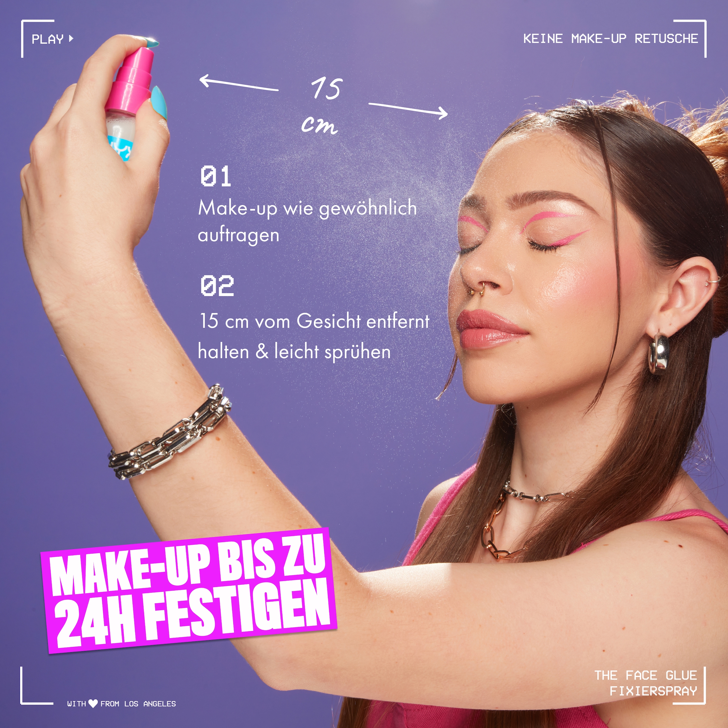 NYX PROFESSIONAL MAKEUP Fixierspray »The Face Glue Setting Spray« Sorgt für langanhaltendes Make-up und eine gesunde Haut.