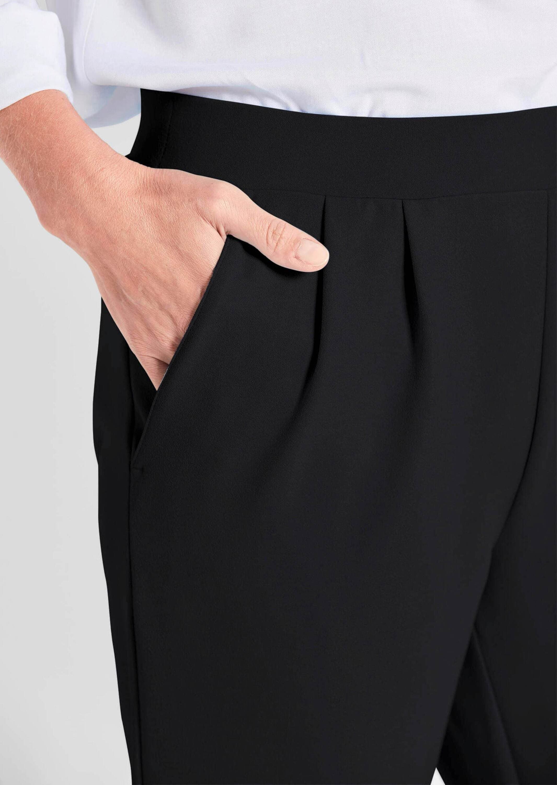 GOLDNER Schlupfhose »Kurzgröße Weite Schlupfhose SARA in Krepp-Qualität«