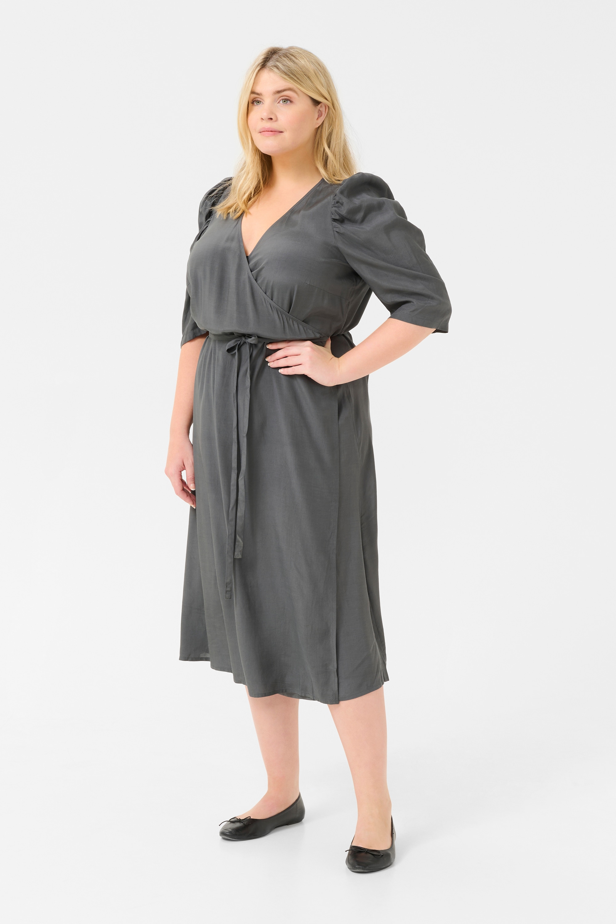KAFFE Curve Midikleid »Damen Kleid KCmiri«