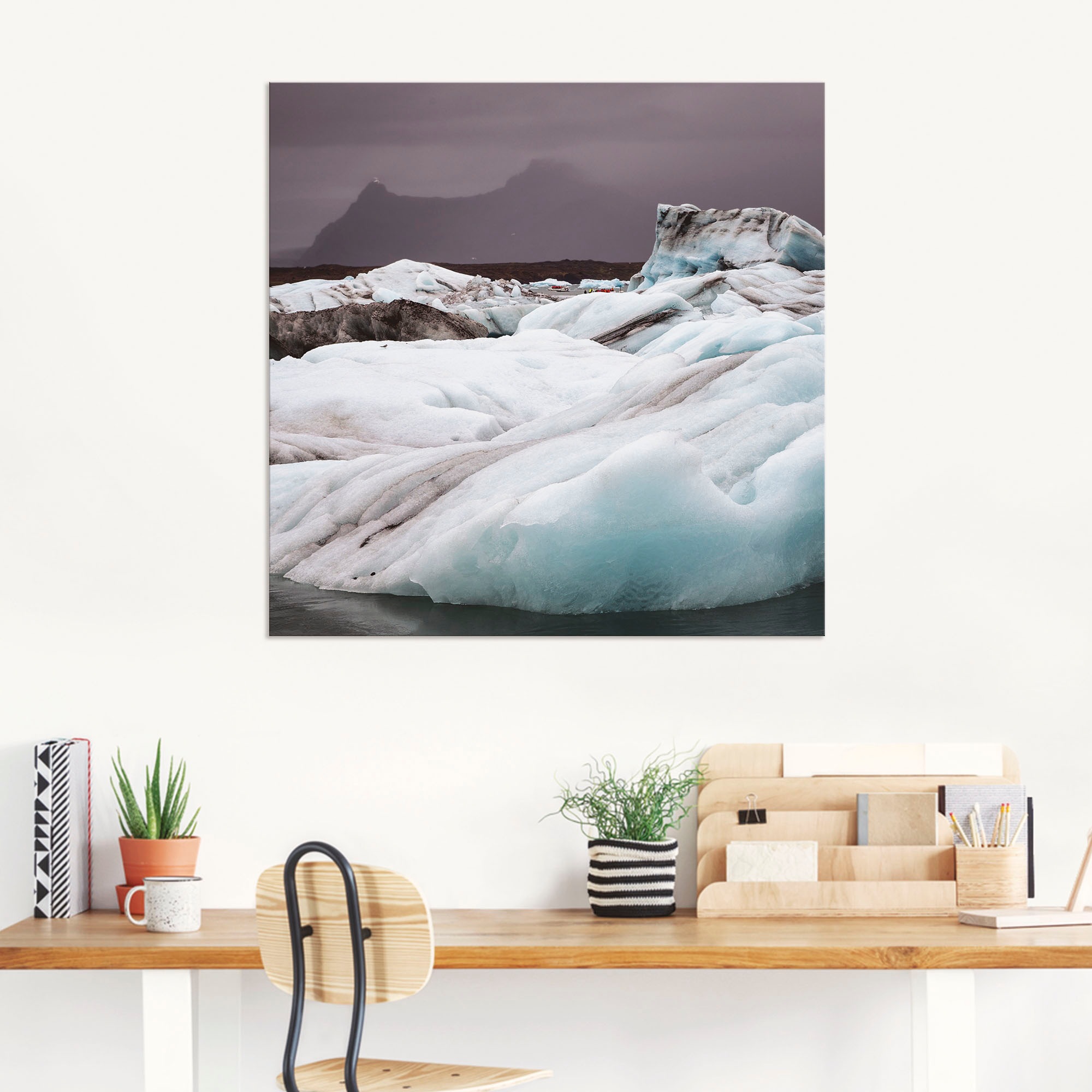Artland Wandbild »Gletscherlagune kaufen Wandaufkleber Arktis, (1 von als auf Rechnung St.), in Poster Größen oder Alubild, Island«, der Bilder Leinwandbild, versch. Jökulsárlón