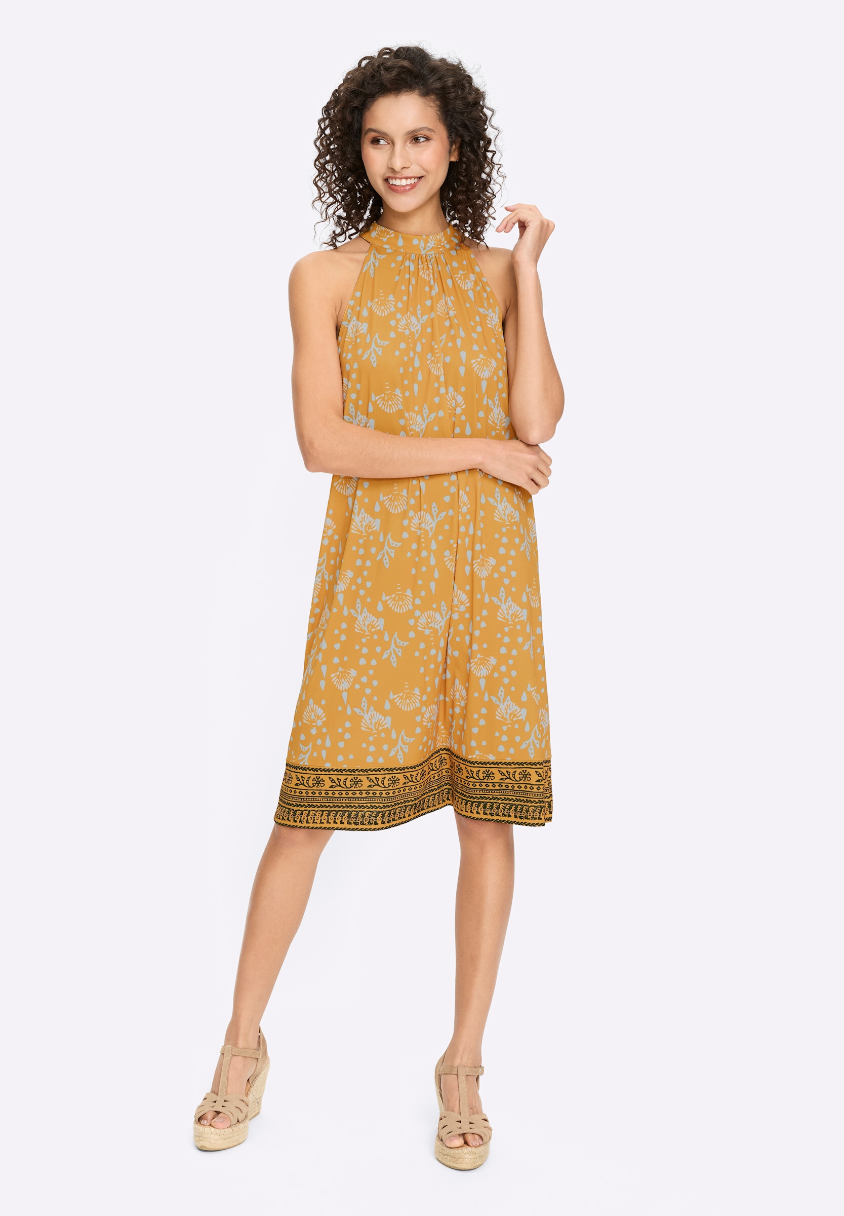 heine Sommerkleid »Jersey-Kleid Jerseykleid mit Muschel-Dessin« Ohne Taschen