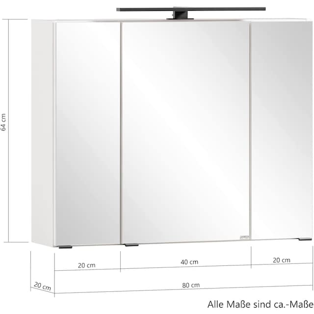 HELD MÖBEL Badmöbel-Set »Lana«, (Komplett-Set), Badezimmer-Set, 2-teilig,  inkl. Waschbecken, 80 cm breit bequem bestellen