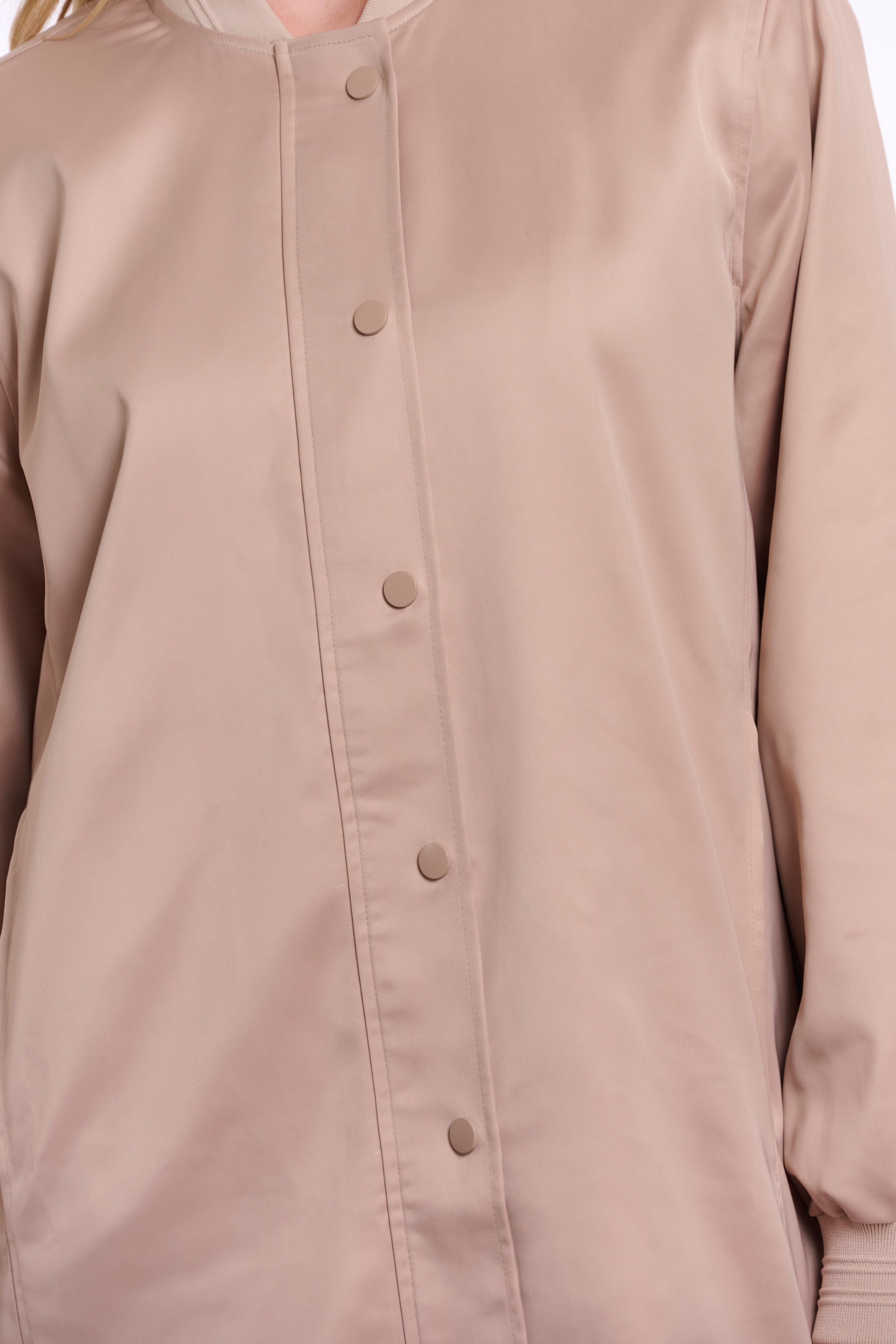 Rino & Pelle Langjacke »PINA« ohne Kapuze lang, mit seidigem Glanz und Knopfleiste