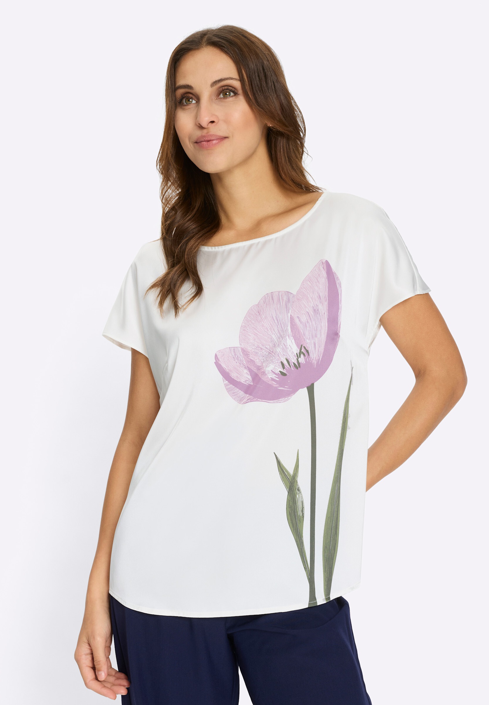 Witt Schlupfbluse »Satin-Bluse Satinbluse mit überschnittenen Schultern«