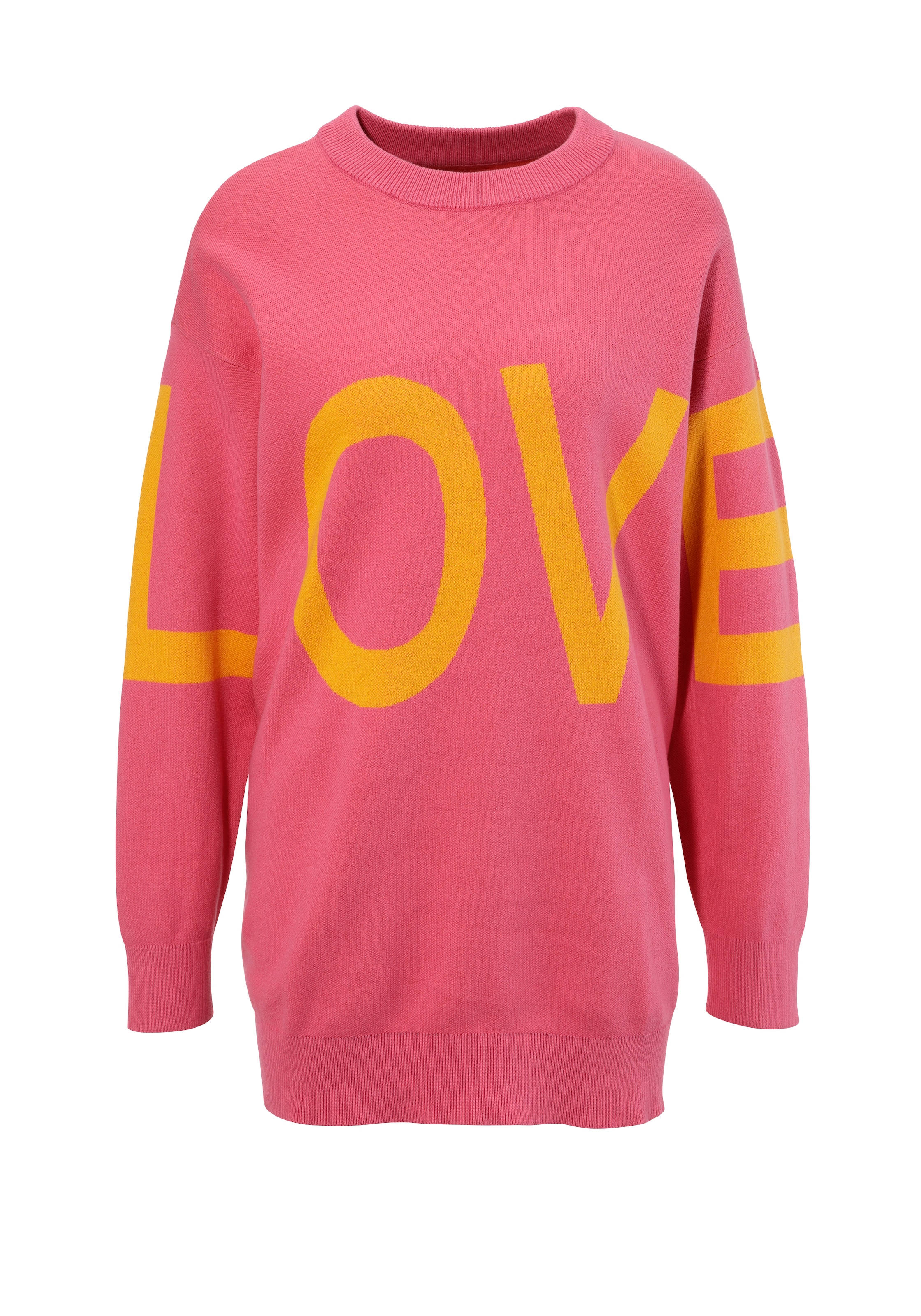 Aniston CASUAL Strickpullover mit eingestricktem LOVE-Schriftzug