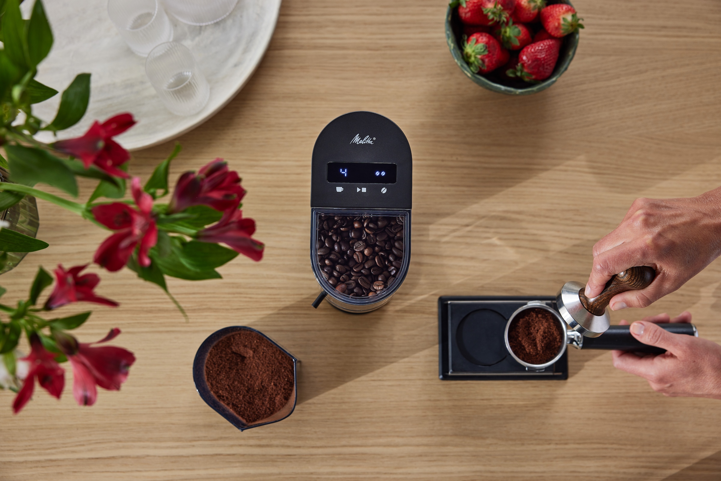 Melitta Kaffeemühle »Melitta® Linea Kaffeemuehle  1032-01« 170 W Kegelmahlwerk 100 gBohnenbehälter