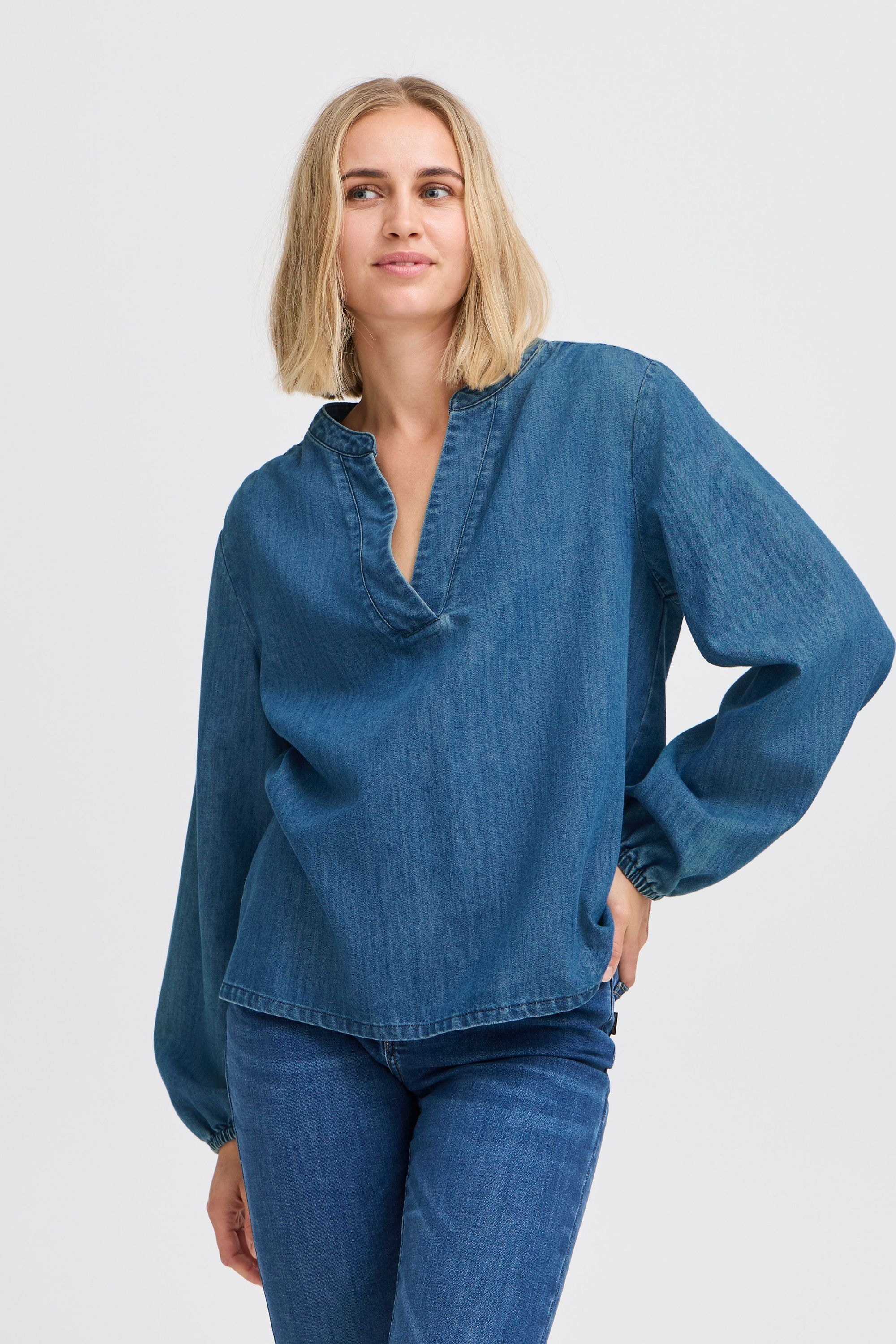 Pulz Jeans Langarmbluse »Langarmbluse PZMALIA V-Neck Blouse«