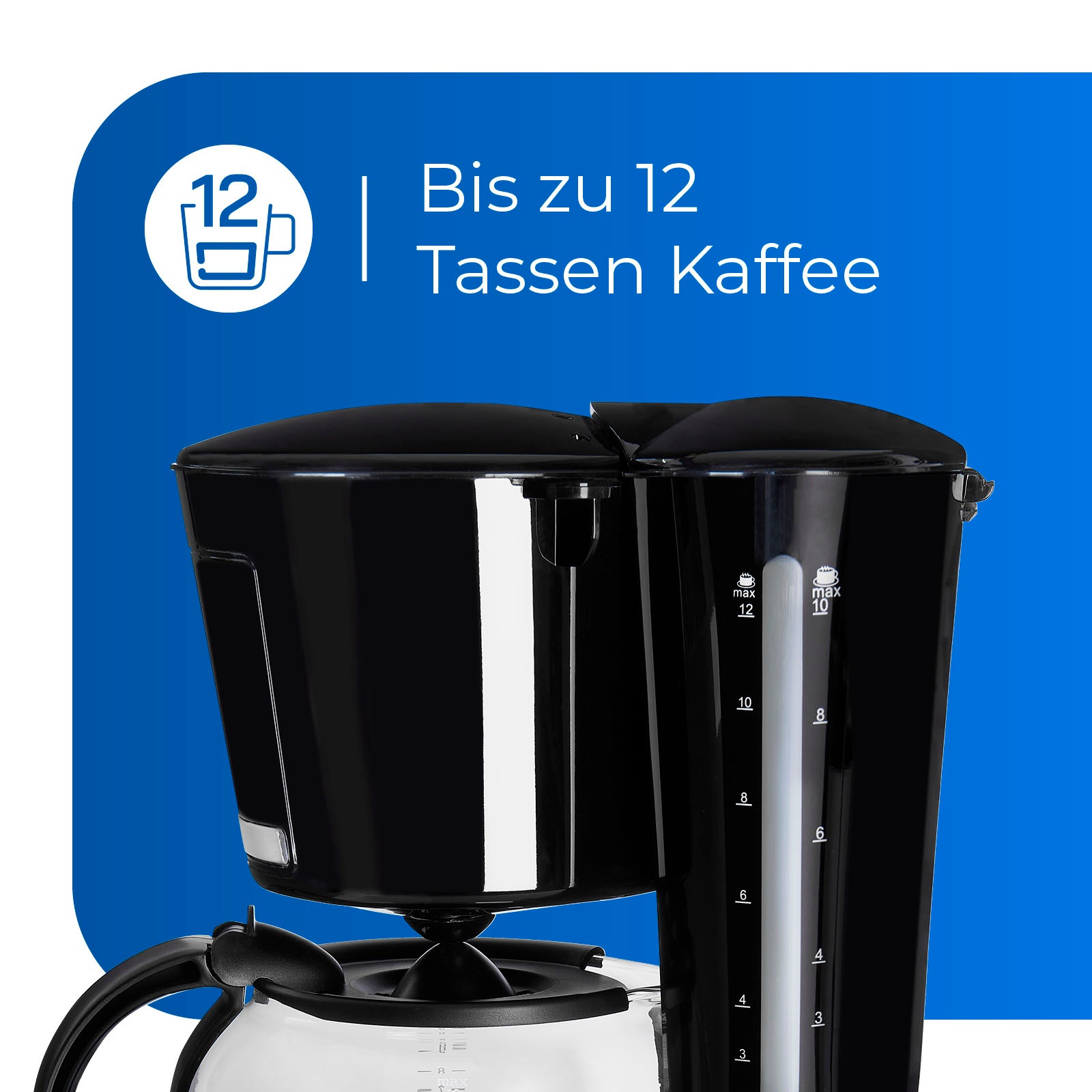 exquisit Filterkaffeemaschine 1x4 »KA Jahren Papierfilter, 3102 XXL swi«, 1,25 mit l 3 Garantie Kaffeekanne
