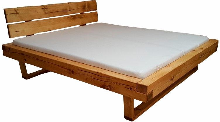 Home affaire Schlafzimmer-Set »Ultima«, (Set, 3 tlg., Liegefläche 180x200cm, Belastbarkeit je Seite bis zu 200kg), 3tlg., massives Fichtenholz, FSC-zertifiziert, in Balken-Optik