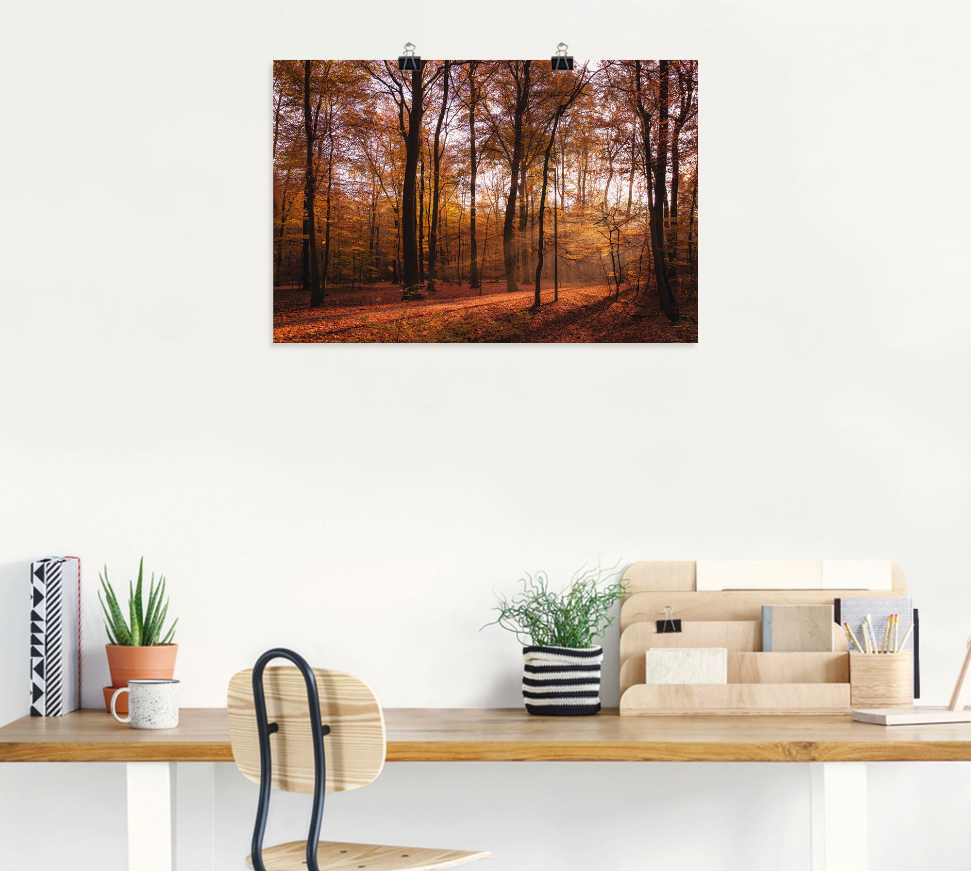 Artland Wandbild »Sonnenaufgang im Herbst II«, Wald, (1 St.), als Alubild, Outdoorbild, Leinwandbild, Poster, Wandaufkleber