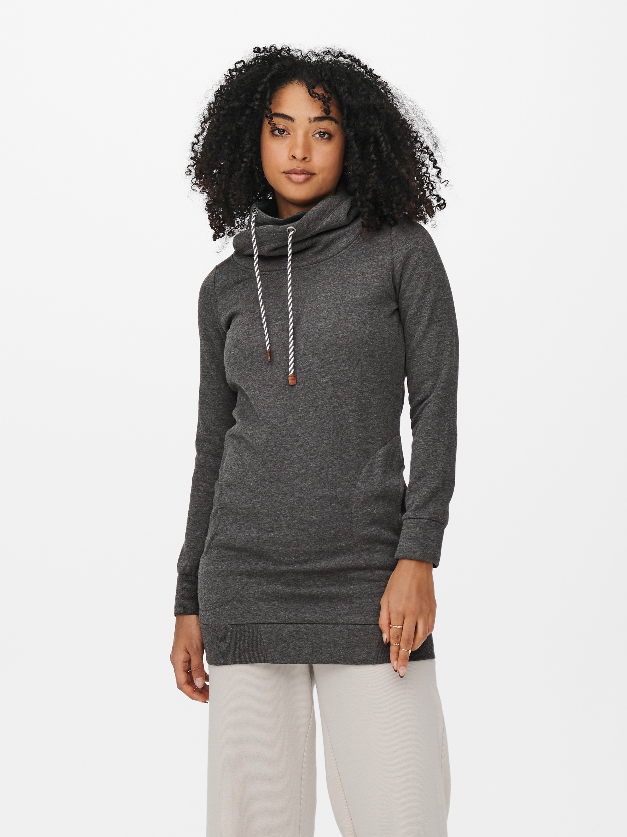 ONLY Sweatshirt »ONLBETTE L/S LONG HIGH NECK SWT«
