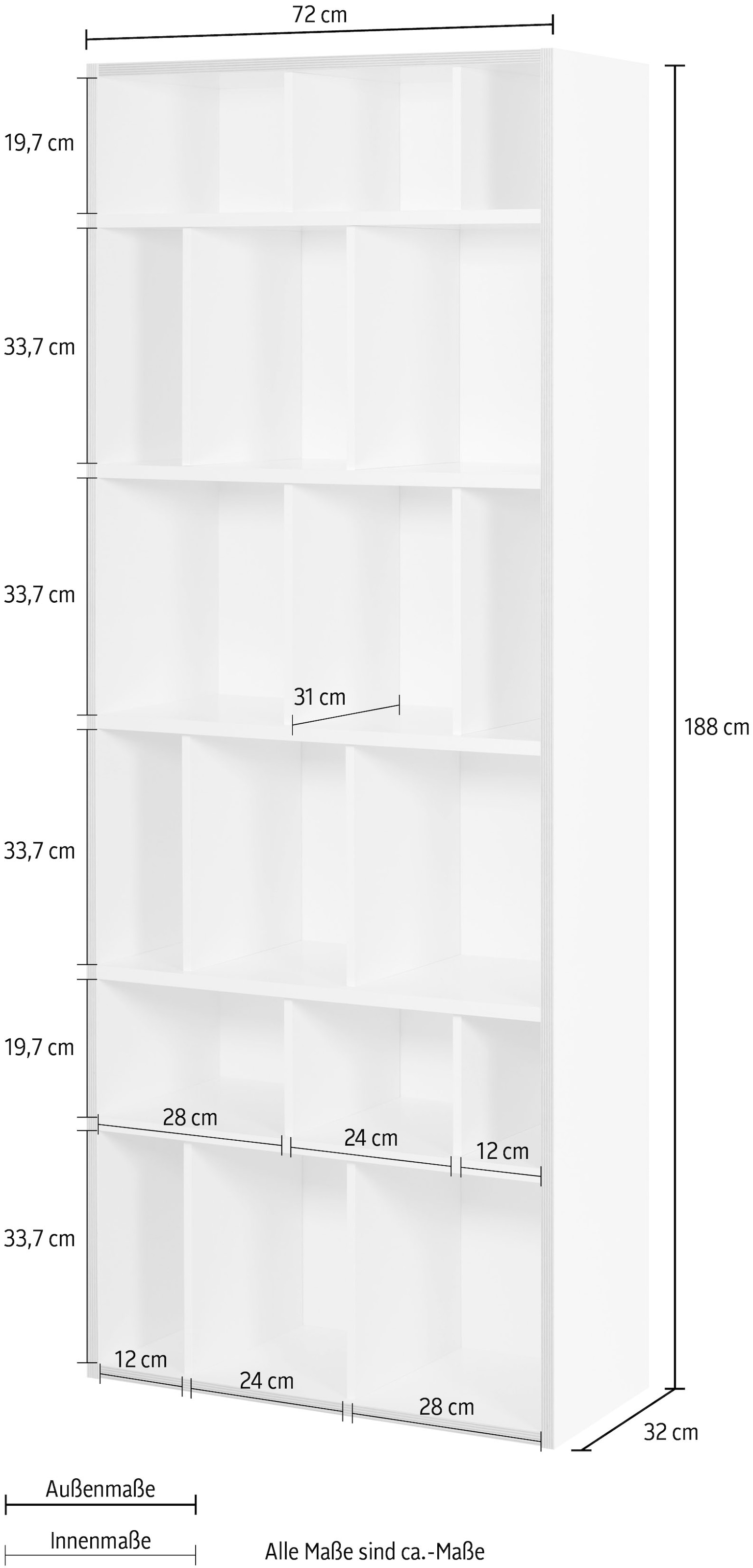 bei online TemaHome erhältlich Multiplexkante, unterschiedlichen UNIVERSAL »Group«, mit einer Größen Regal in
