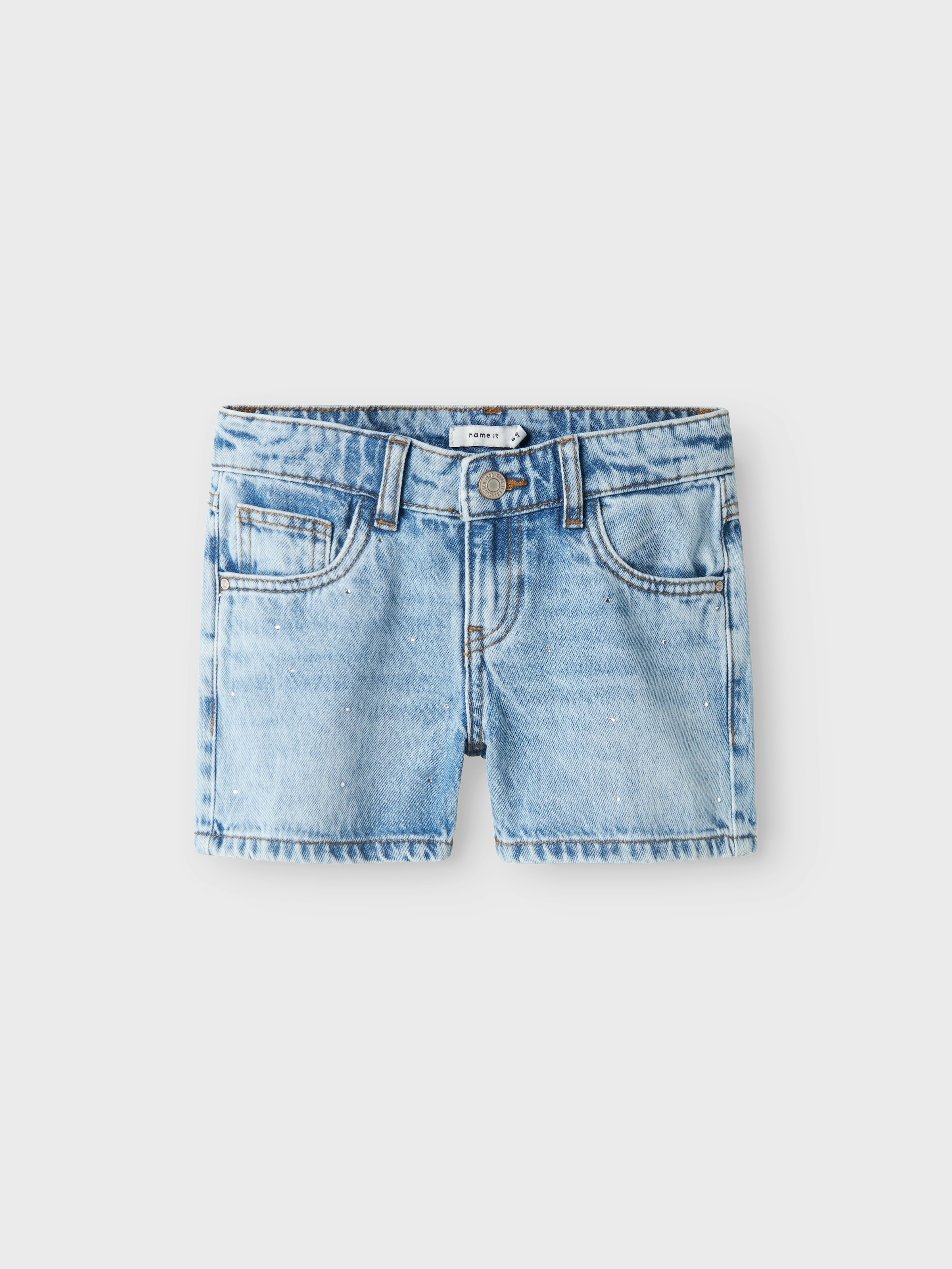 Name It Jeansshorts »NKFROSE REG DNM SHORTS 6042-AC NOOS« Baumwolle, mit Glitzersteinchen