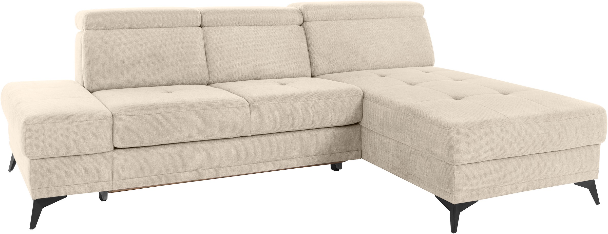 INOSIGN Ecksofa »Cardiz L-Form«, inkl.Kopfteilverstellung und Federkern wahlweise mit Bettfunktion