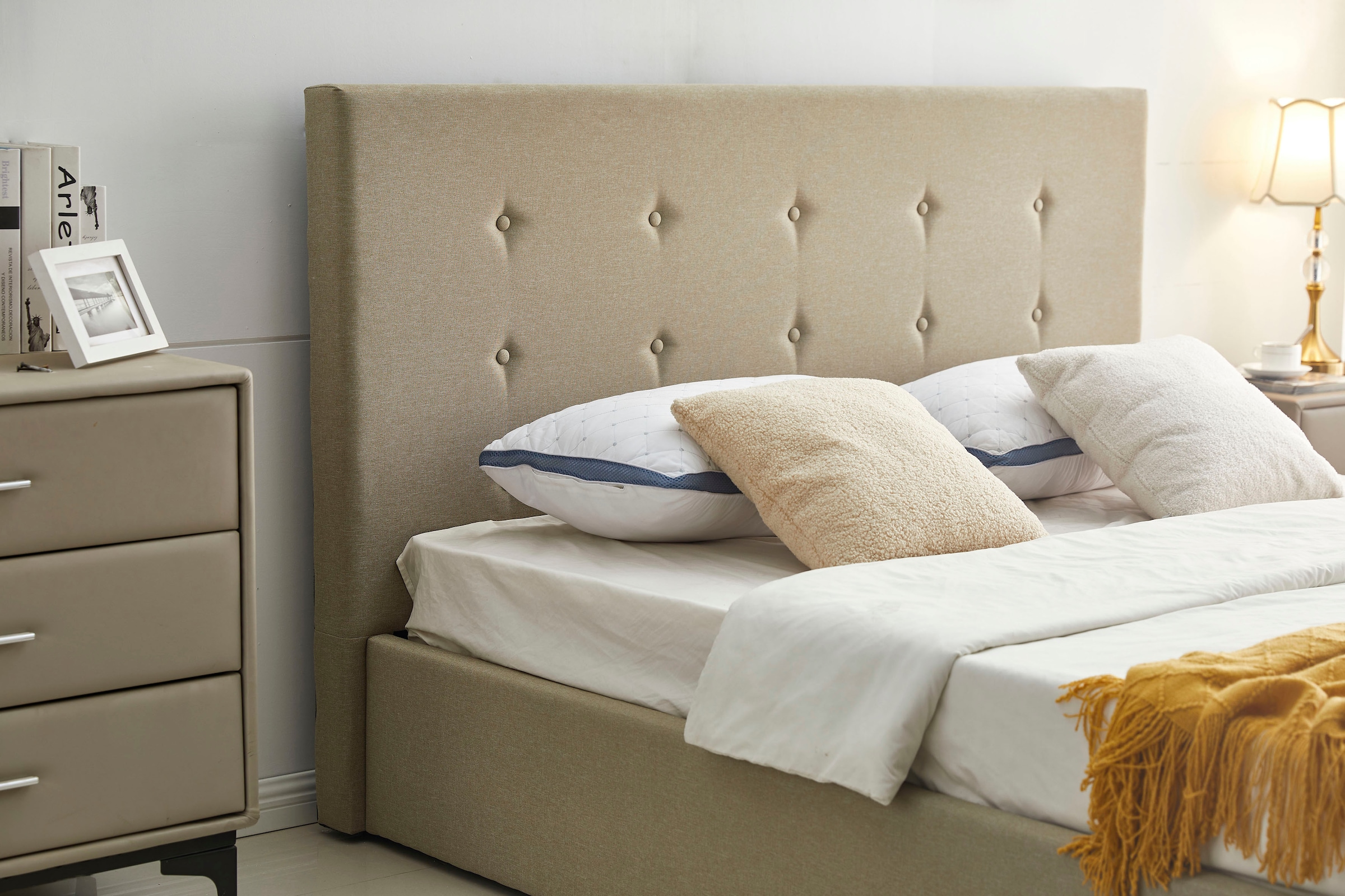ATLANTIC home collection Polsterbett »Diane«, mit Bettkasten und Lattenrost