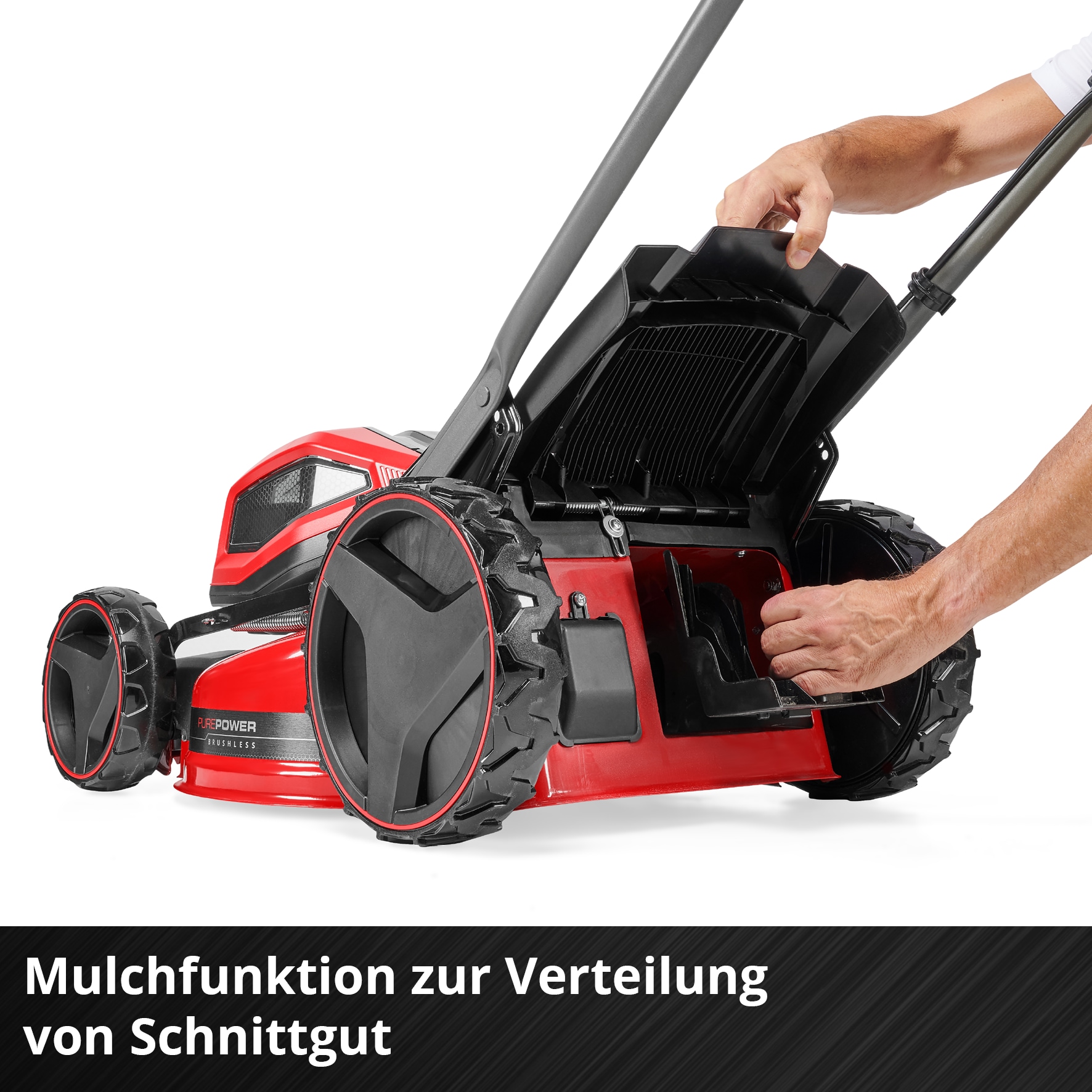 Einhell Akkurasenmäher »GP-CM 36/47 S Li BL (4x4,0Ah)« 4 x 4 Ah Akku und 2 Twincharger