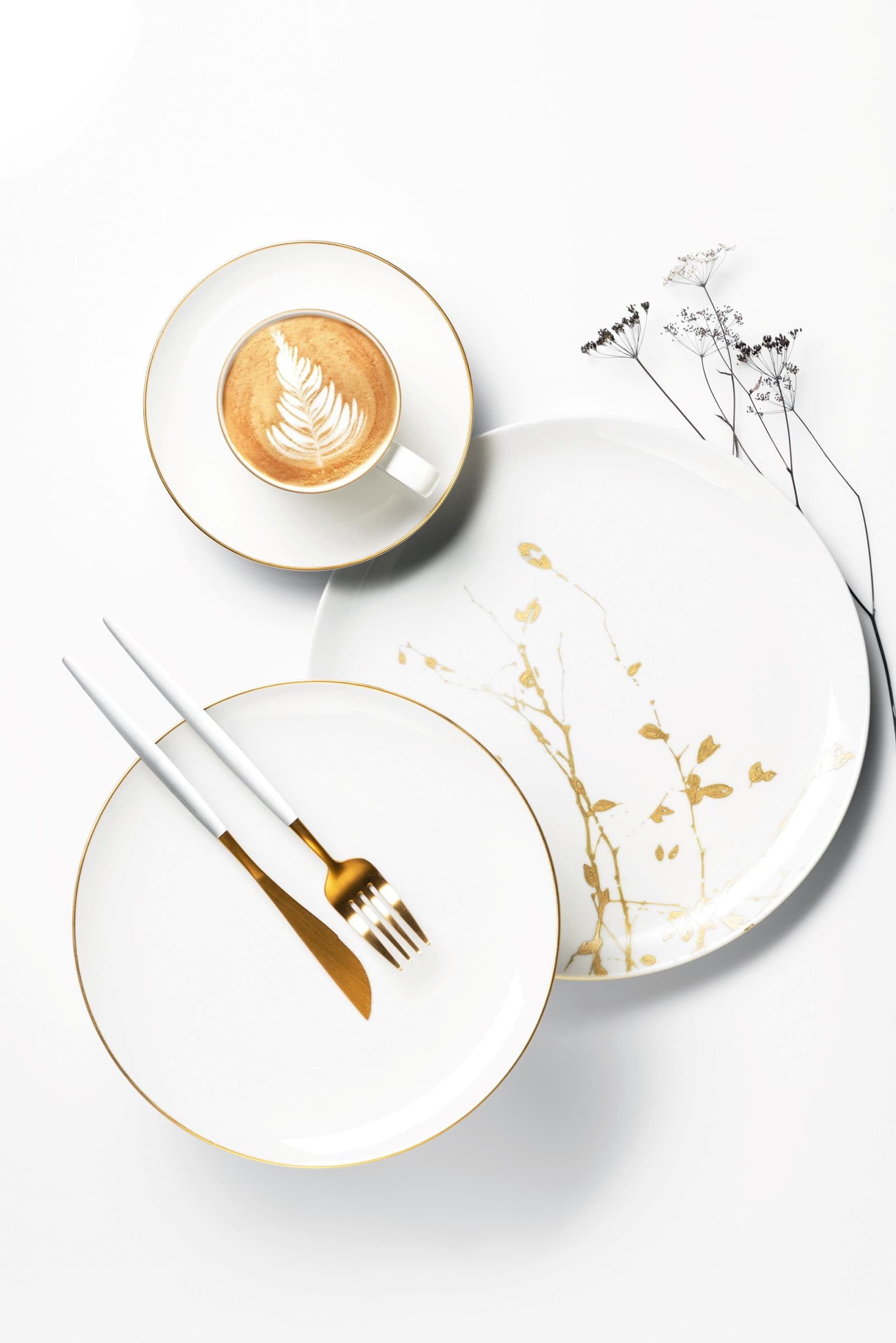 Seltmann Weiden Frühstücksteller »Frühstücksteller Liberty Goldrand ø 22,5 cm 6er Set weiß-gold« Spülmaschinengeeignet, Ofenfest