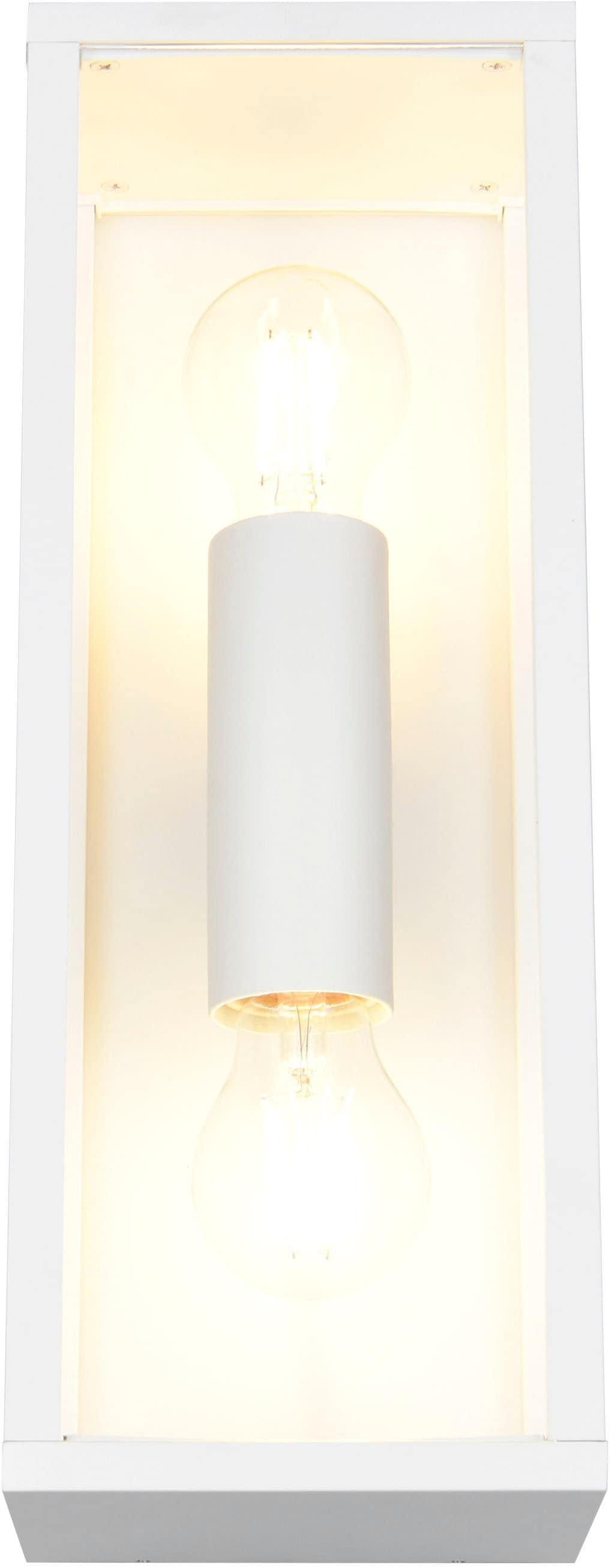 TRIO Leuchten Außen-Wandleuchte »GARONNE, Fassadenbeleuchtung, Wandlampe exkl 2x E27 max 10W, IP44« E27 1 Stk. warmweiß - kaltweiß Wandleuchte Garten Terrasse, mit Glasschirm Höhe 38cm Breite 14cm