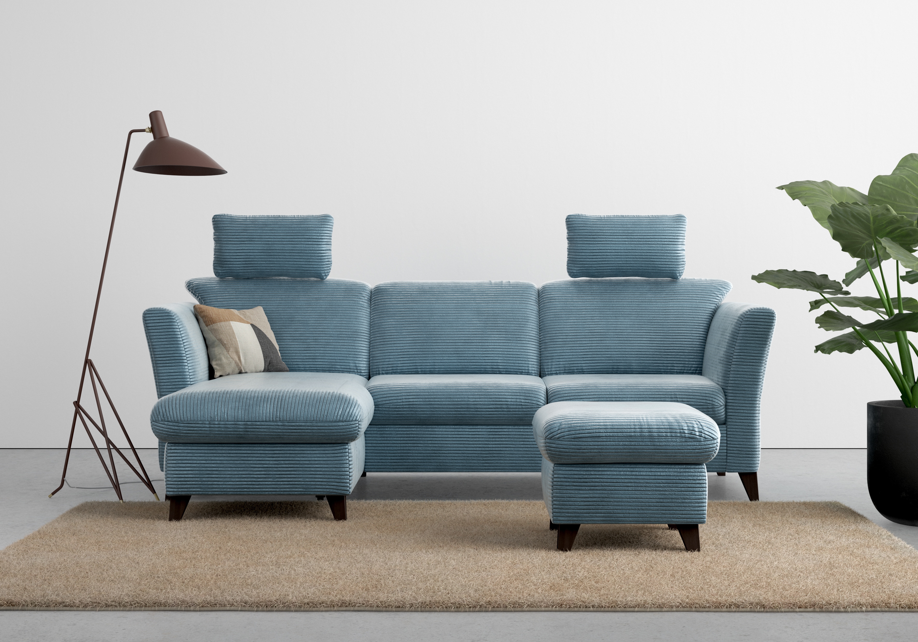 Home affaire Ecksofa "Trelleborg L-Form" optional Schlaffunktion und Bettkasten, inkl. Federkern-Polsterung