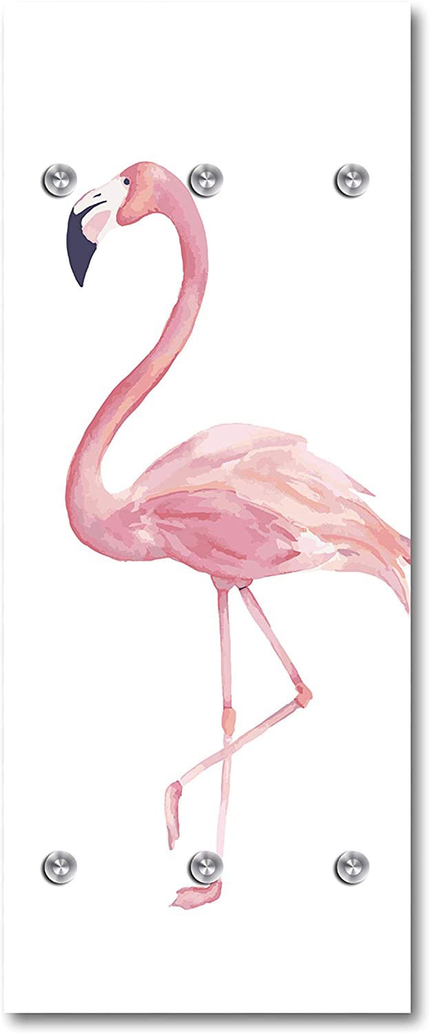 queence Garderobenleiste »Flamingo«, mit 6 Haken, 50 x 120 cm