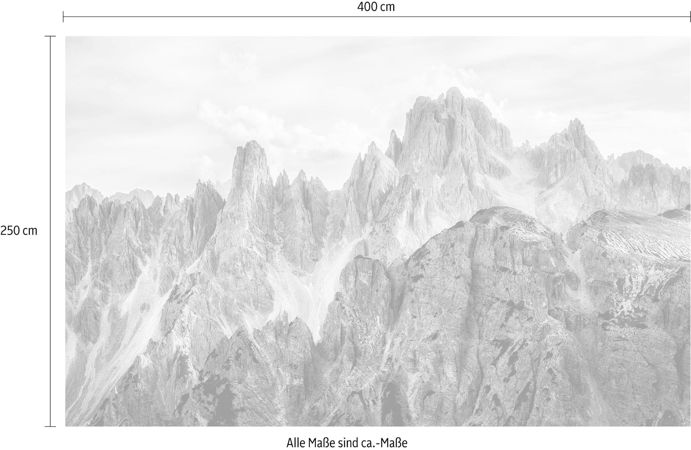 Komar Vliestapete »Digitaldruck Vlies - Peaks - Größe 400 x 250 cm«, bedruckt, Wohnzimmer, Schlafzimmer