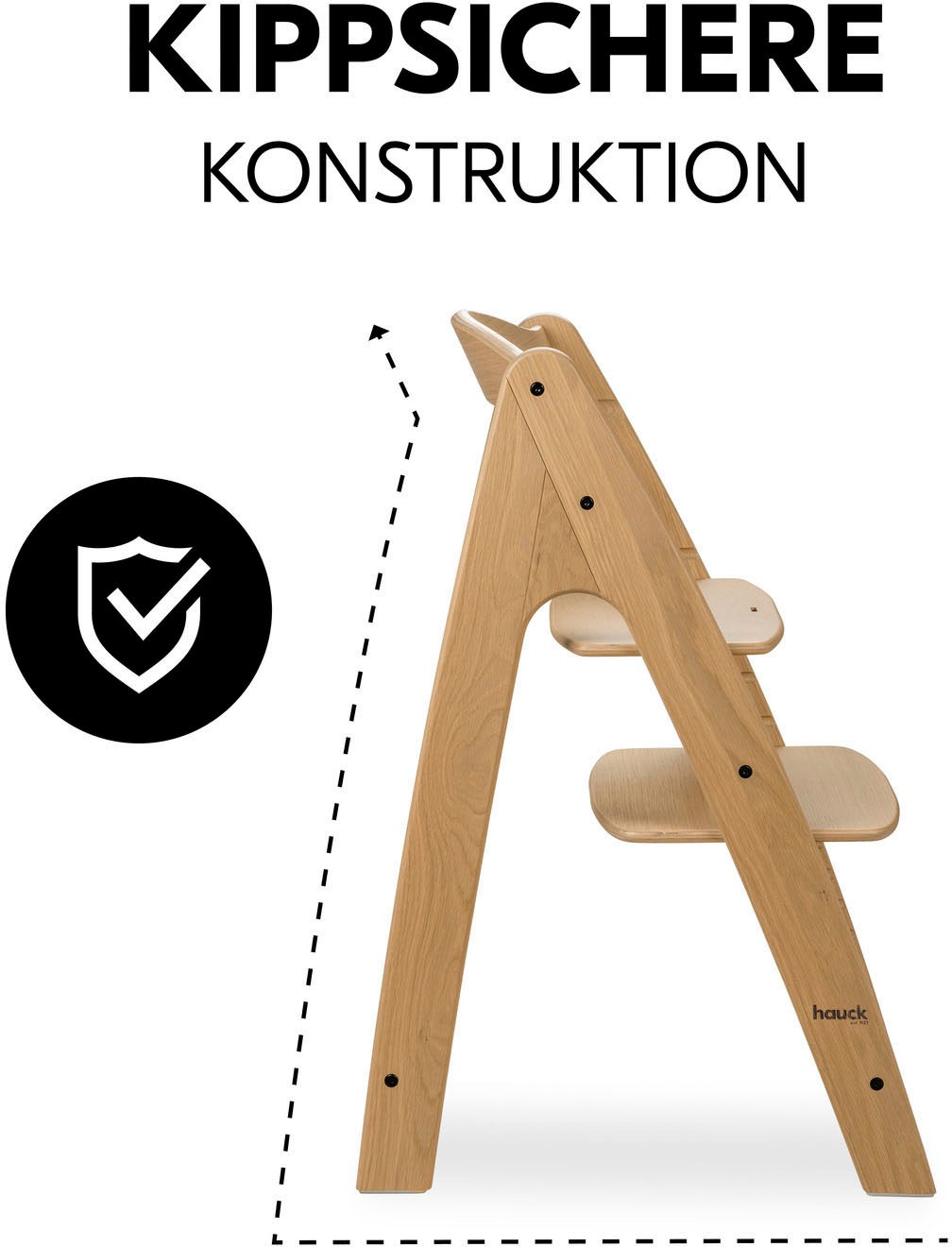 Hauck Hochstuhl »Arketa, oak«, FSC® - schützt Wald - weltweit