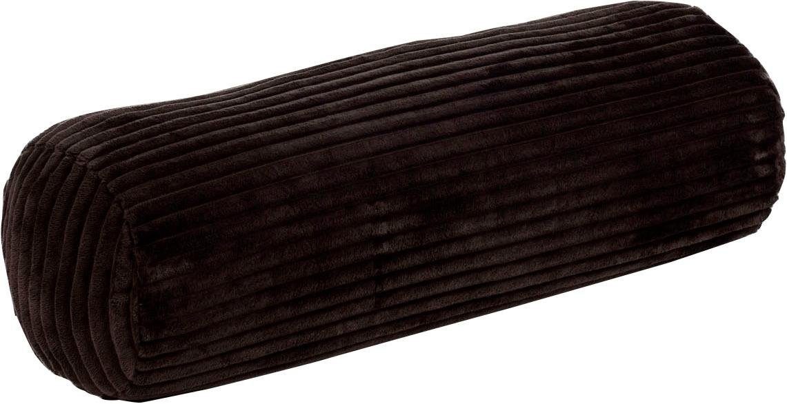 Gözze, Nackenrolle »Cord Optik« mit samtweicher Oberfläche, dunkelbraun, Polyester,
