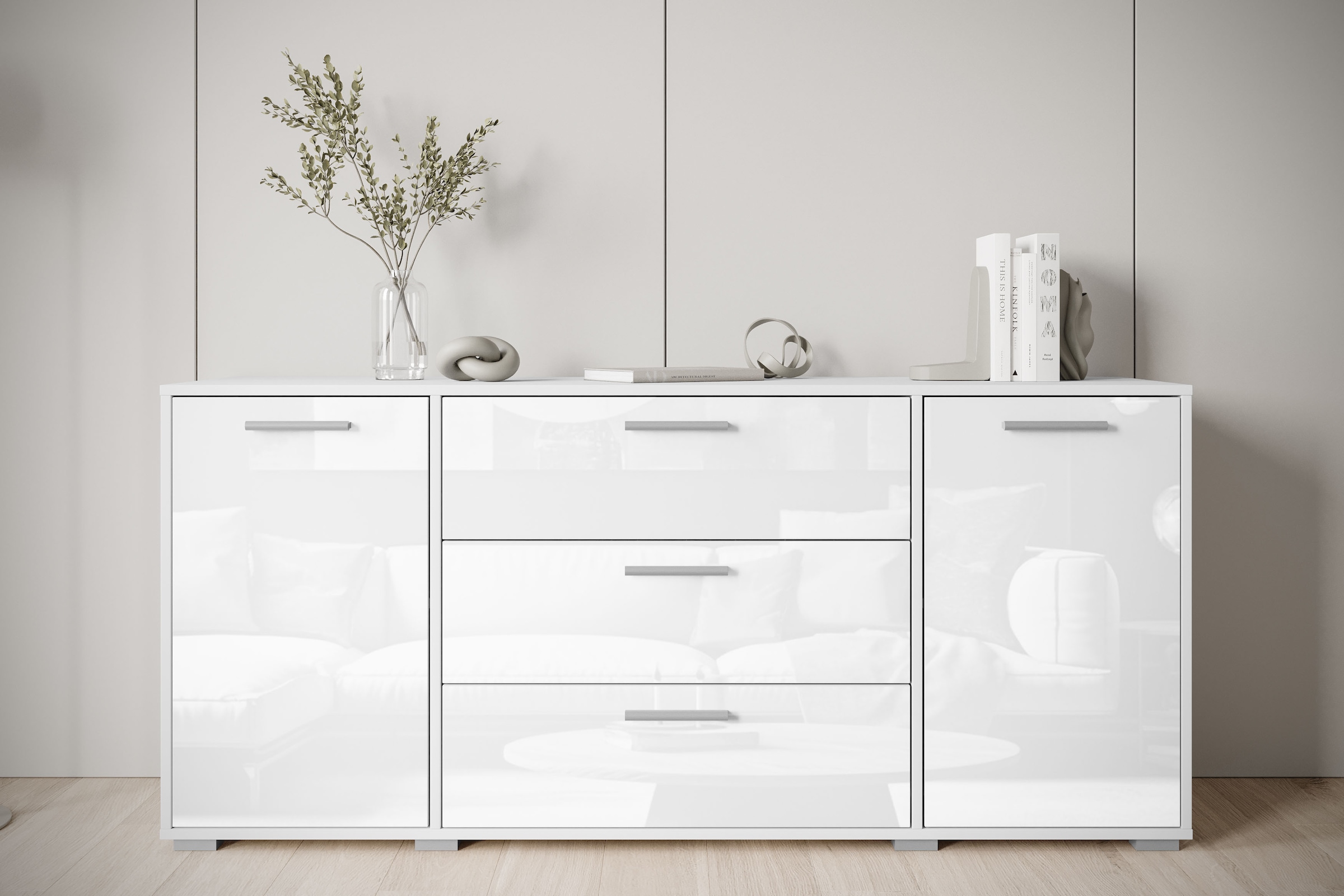 INOSIGN Sideboard »BOGOTA«, moderne Kommode, Schubladenschrank mit verstellbaren Einlegeböden