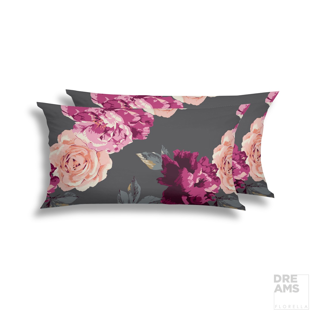 Florella Kissenbezüge »Marin, Fein-Renforcé, 100 % BW, Doppelpack, für 2 Kissen 40 x 80 cm«, (2 St.)