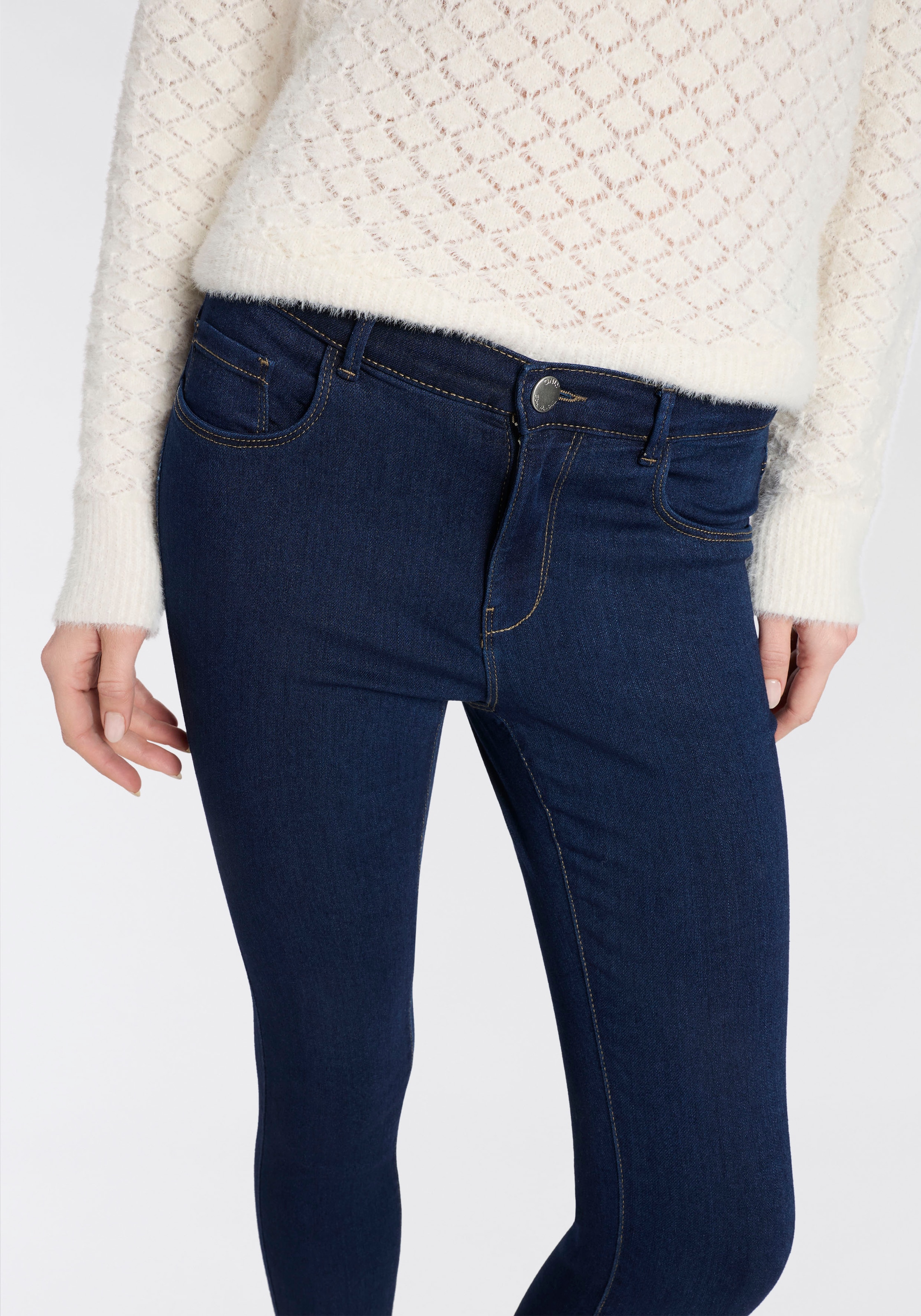 ONLY Skinny-fit-Jeans »ONLRINA REG WAIST SK BOX DNM« Viskosemischung, skinny fit