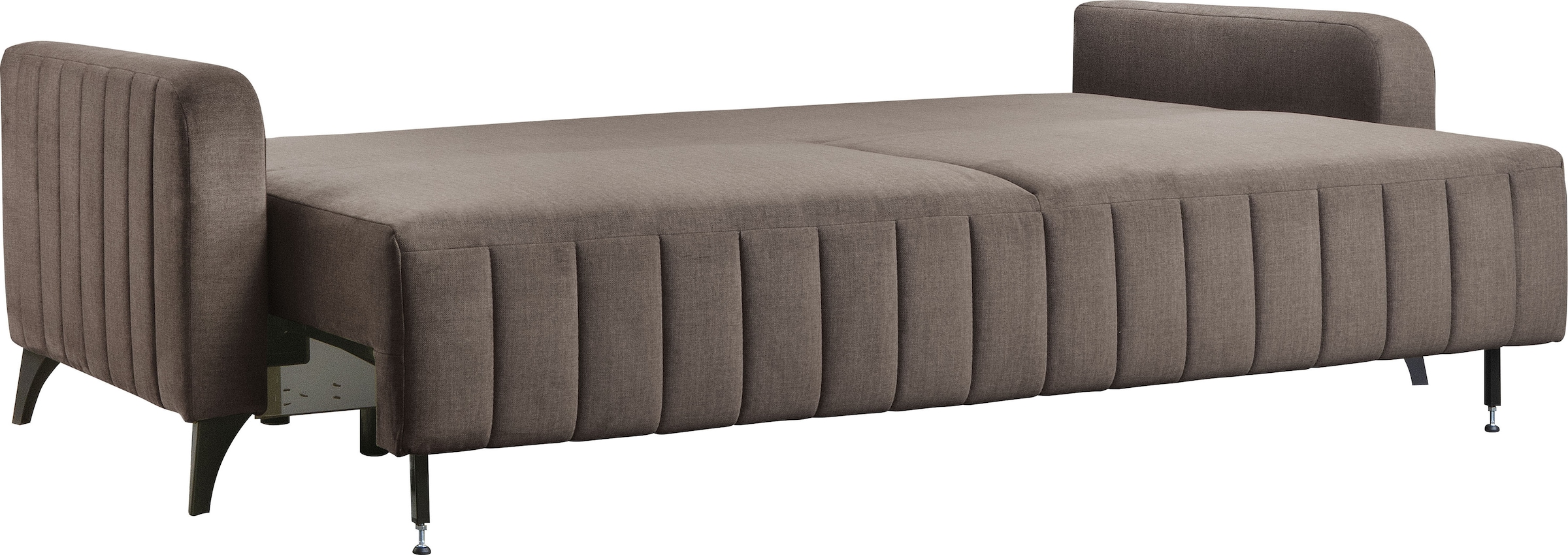 exxpo - sofa fashion 3-Sitzer »Grande, Schlafsofa, Dauerschläfer, Microvelours-Bezug, Breite 222cm« mit Bettfunktion und Bettkasten, komfortabler Federkern