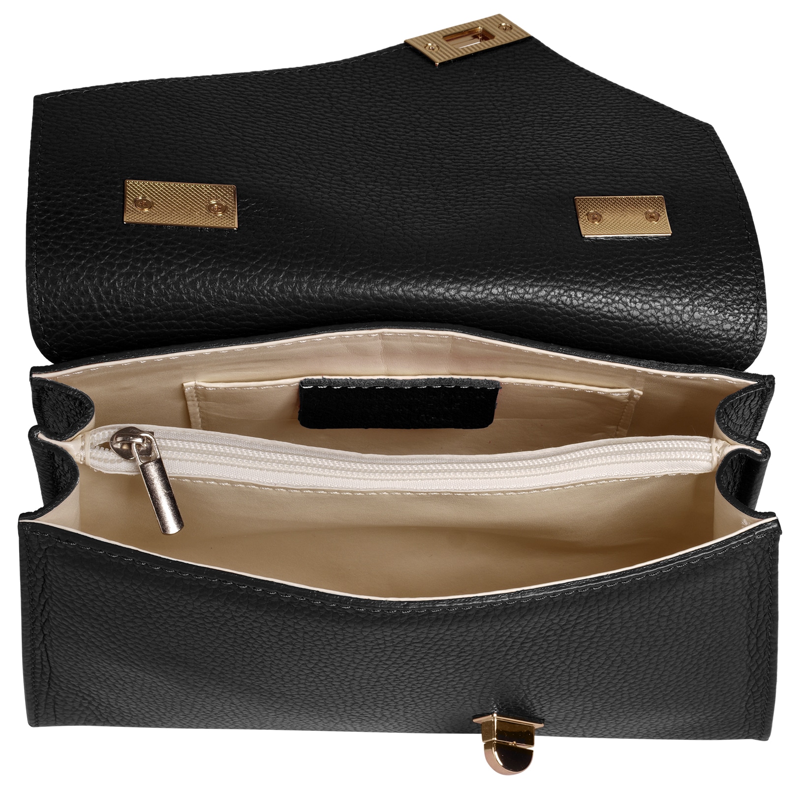 Cluty Henkeltasche echt Leder, Made in Italy