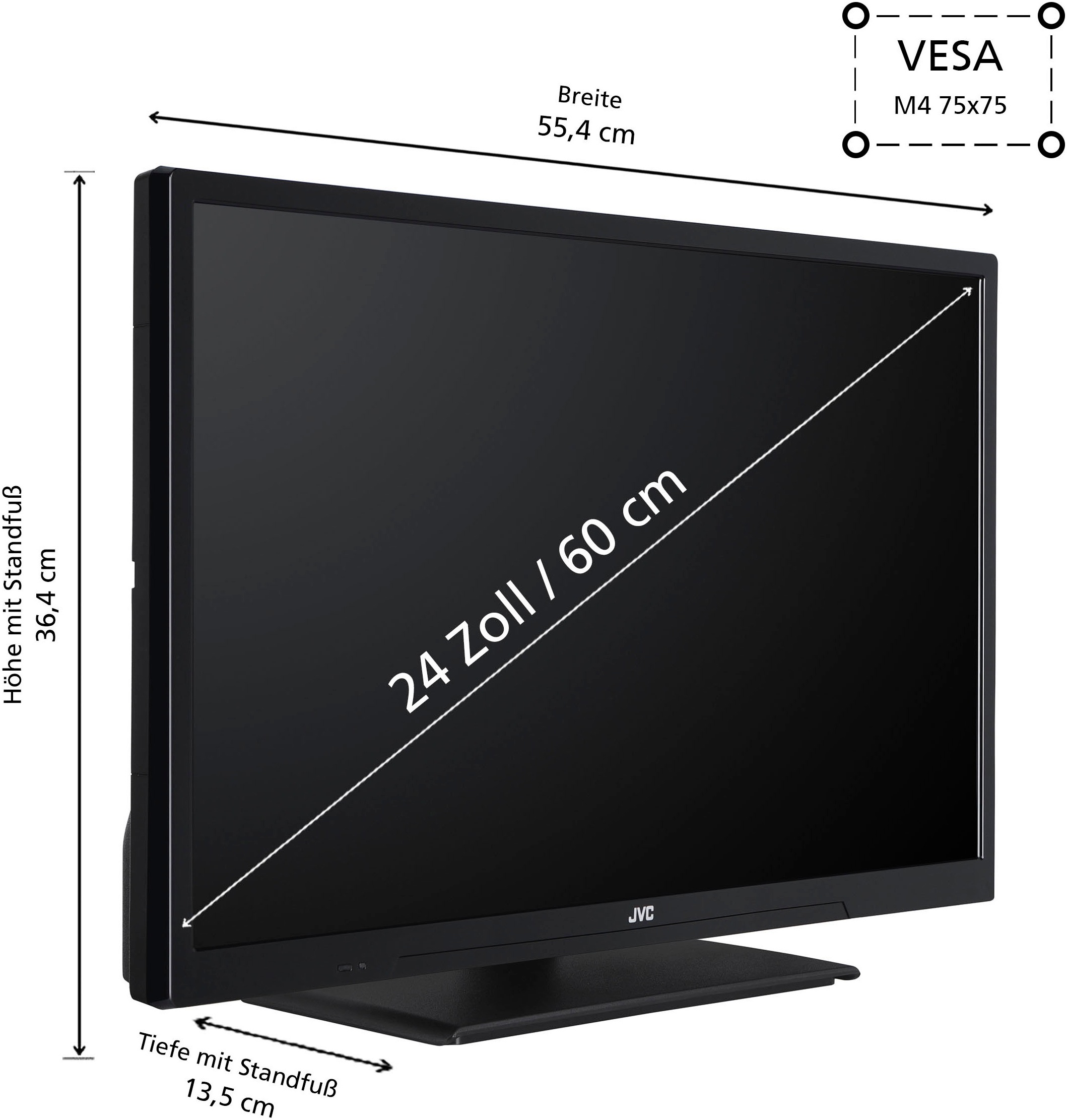 JVC LED-Fernseher »LT-24VH5355«, HD ready, Smart-TV