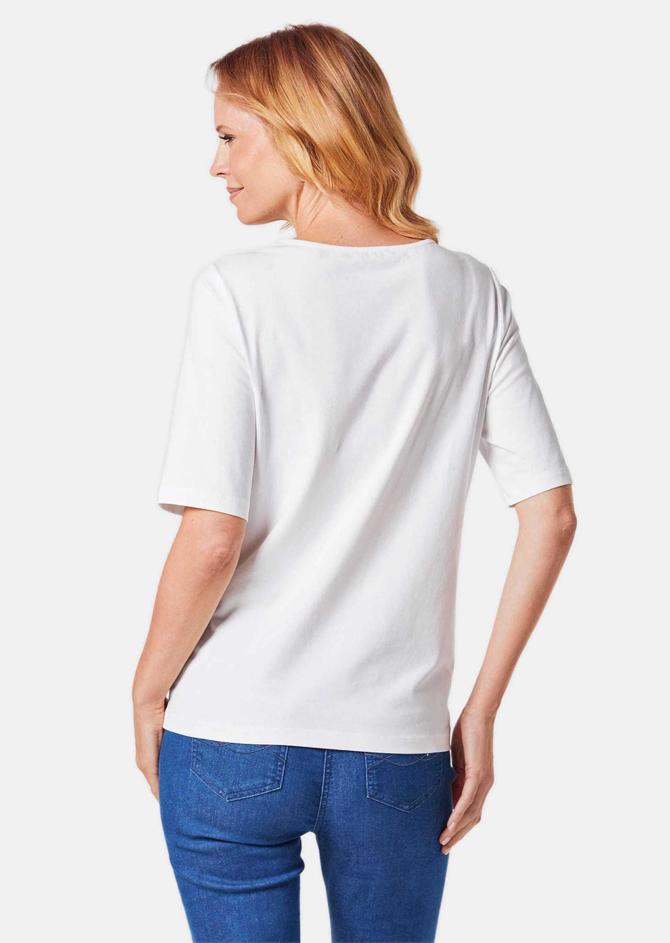 GOLDNER Print-Shirt »Kurzgröße Druckshirt aus pflegeleichtem Baumwoll-Jersey«