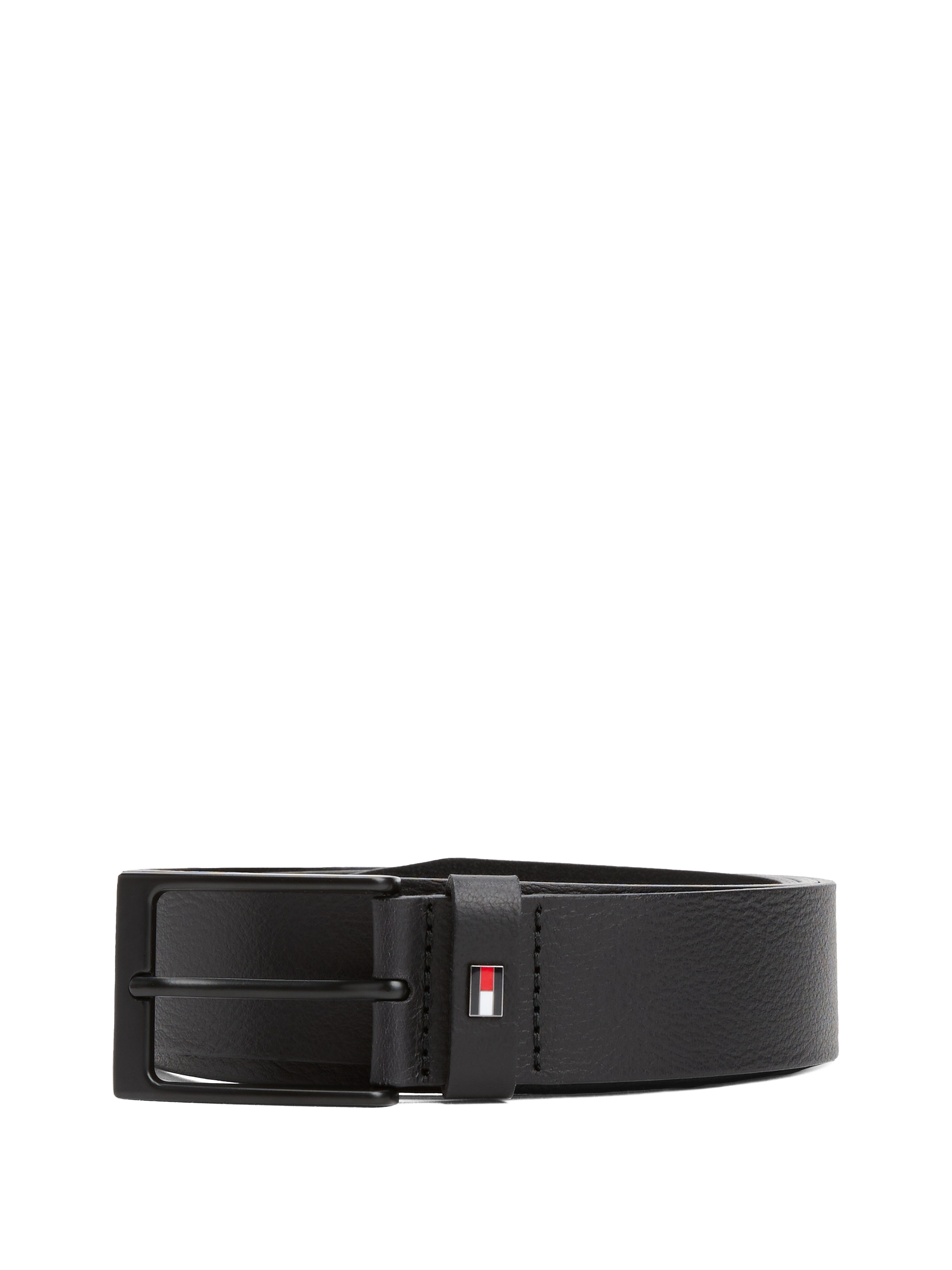 Tommy Hilfiger Ledergürtel »LAYTON 3.5«, Metallpatch, Einfachdornschließe