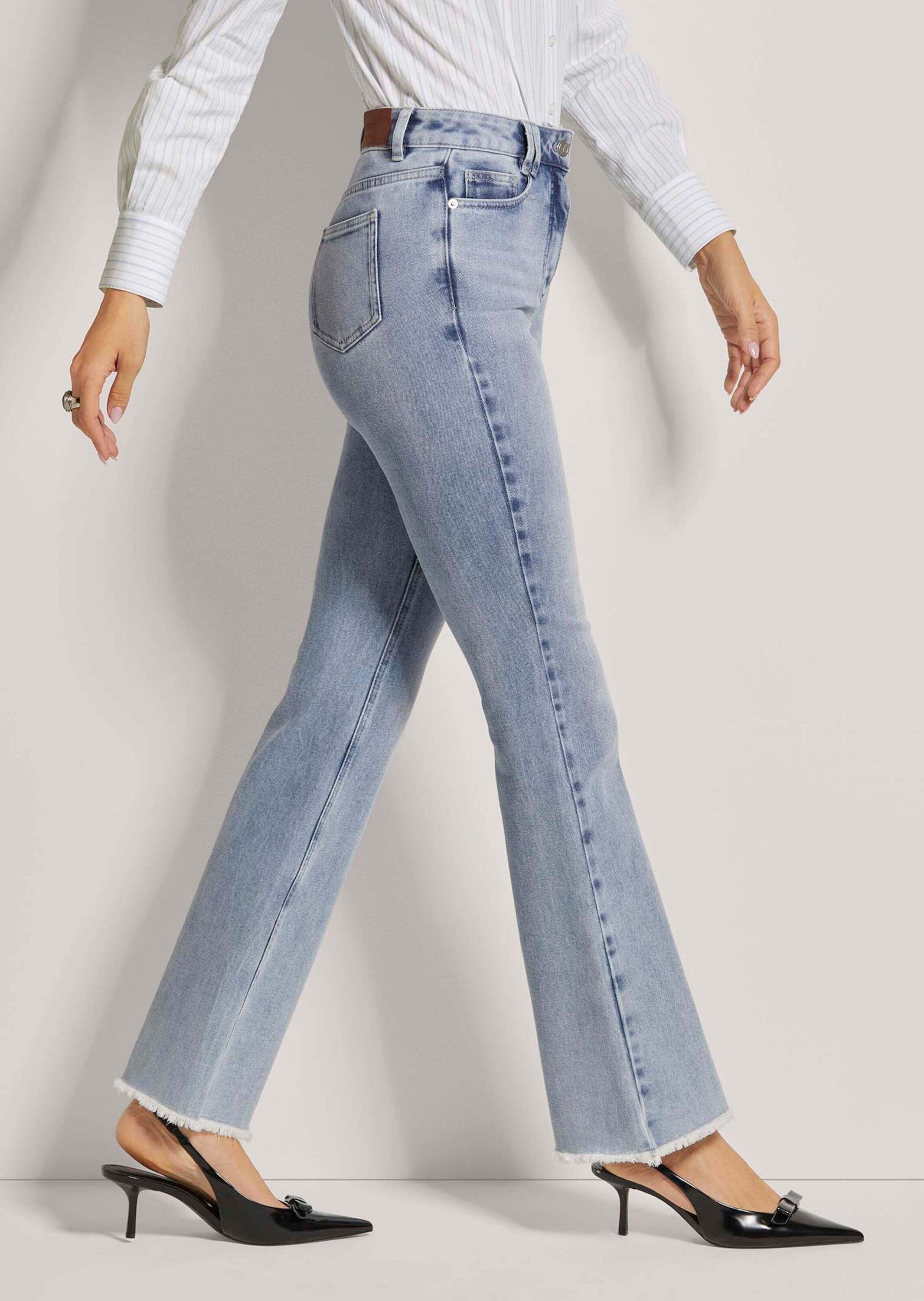 MADELEINE Regular-fit-Jeans »Jeans Weite Jeans - leicht ausgestellt«