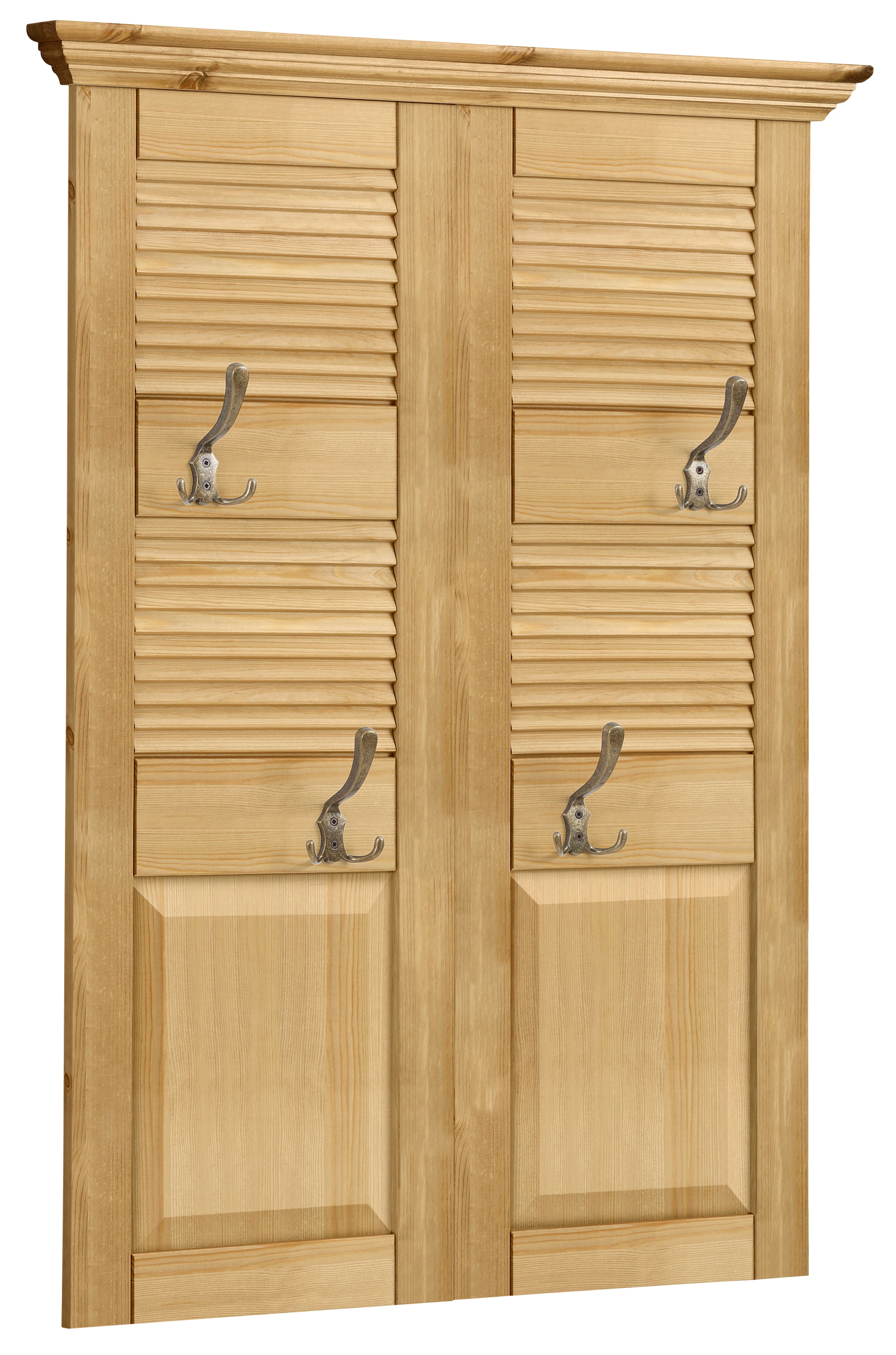 Home affaire Garderobenpaneel »Ayanna« Breite 84 cm, mit 4 Doppelhaken, aus massiver Kiefer, FSC®