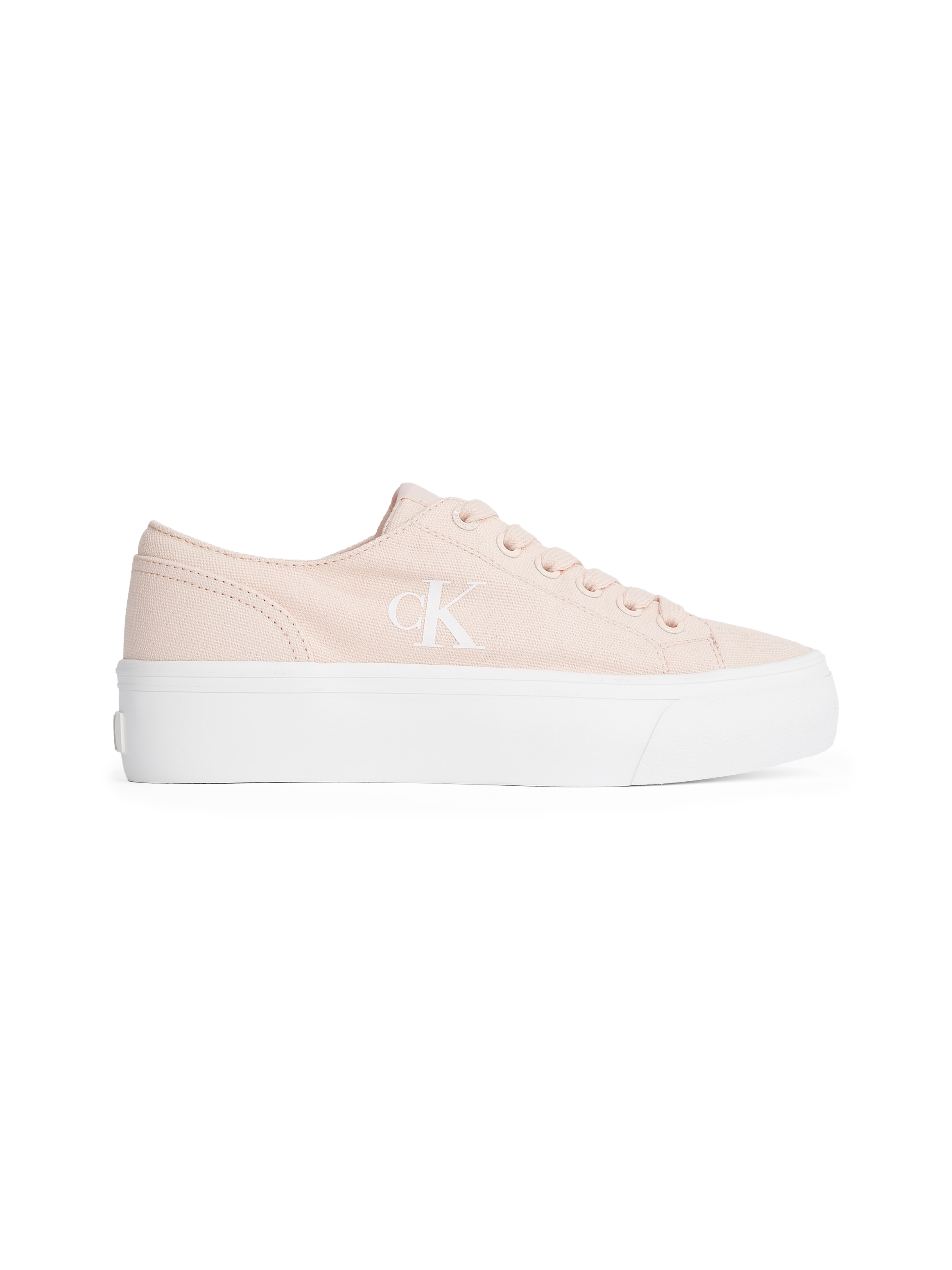 Calvin Klein Jeans Plateausneaker »VULC FLATFORM LOW CV MG«, Schnürschuh, Freizeitschuh, Halbschuh mit seitlichem Logo