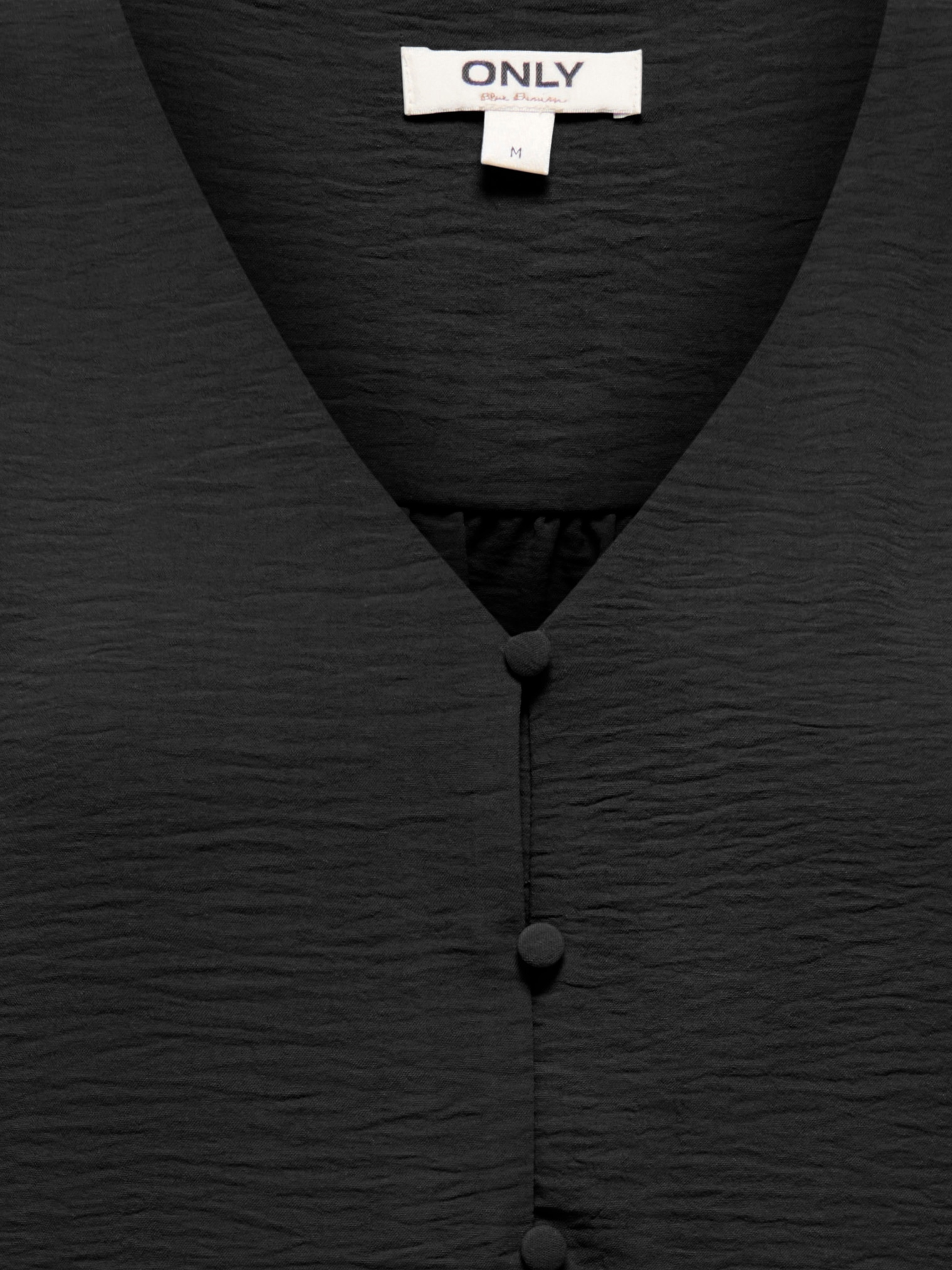 ONLY Langarmbluse »ONLRHODES METTE L/S DOBBY VNECK TOP WVN« Kunstfaser, regular fit, V-Ausschnitt