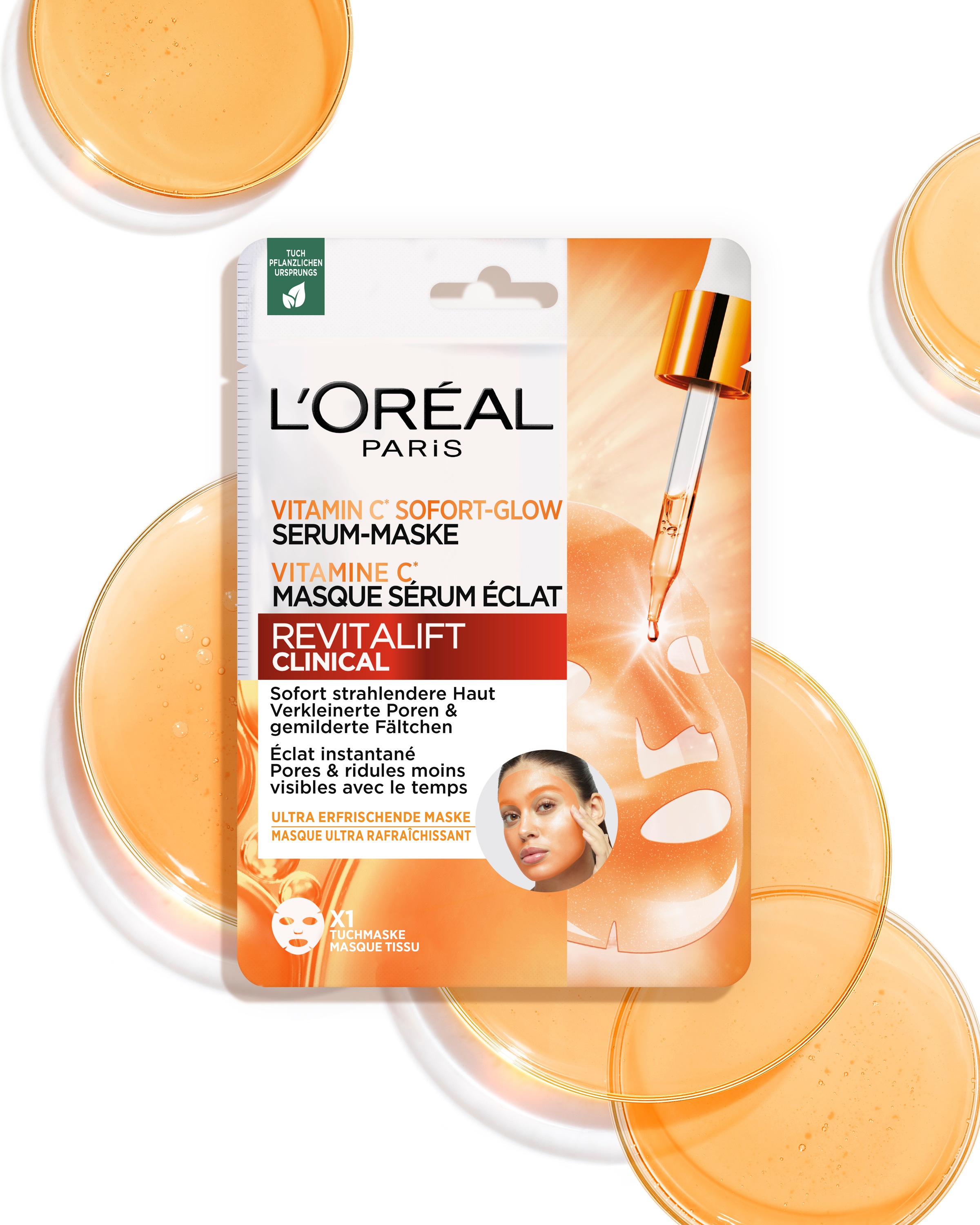 L'ORÉAL PARIS Tuchmaske »Revitalift Vitamin C Tuchmaske 6er«, mit Antioxidantien