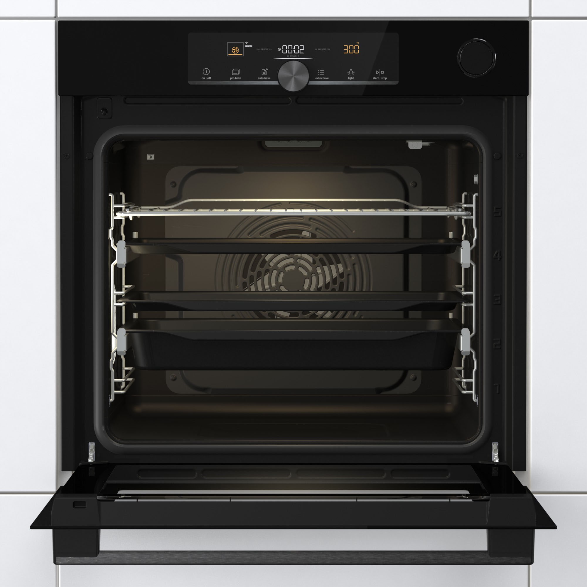GORENJE Backofen »BSA6747A04BGWI« mit 2-fach-Teleskopauszug AirFry-Funktion