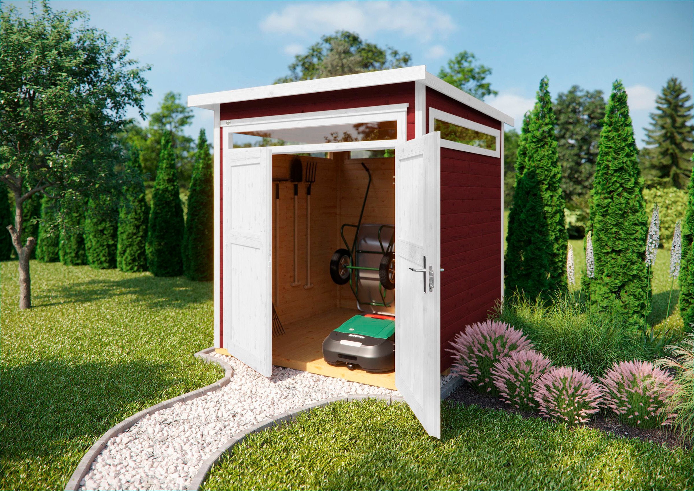 weka Gartenhaus »265 Gr. 1, 21 mm, rot«