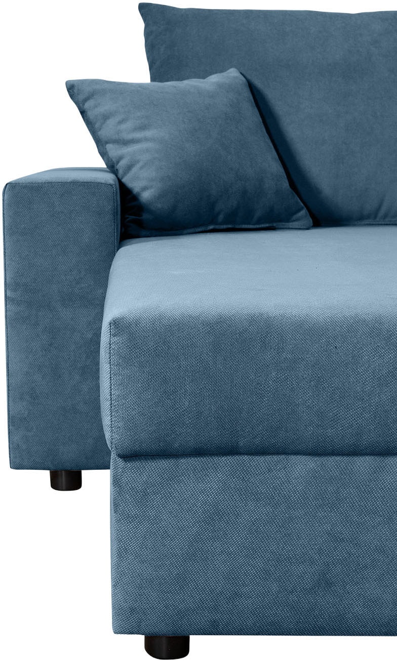 COLLECTION AB Wohnlandschaft »Pico U-Form, Breite 252, mit Armlehne Schlaffunktion, Bettkasten«, Wohnlandschaft,2 X Ottomane,Polyätherschaum Polsterung