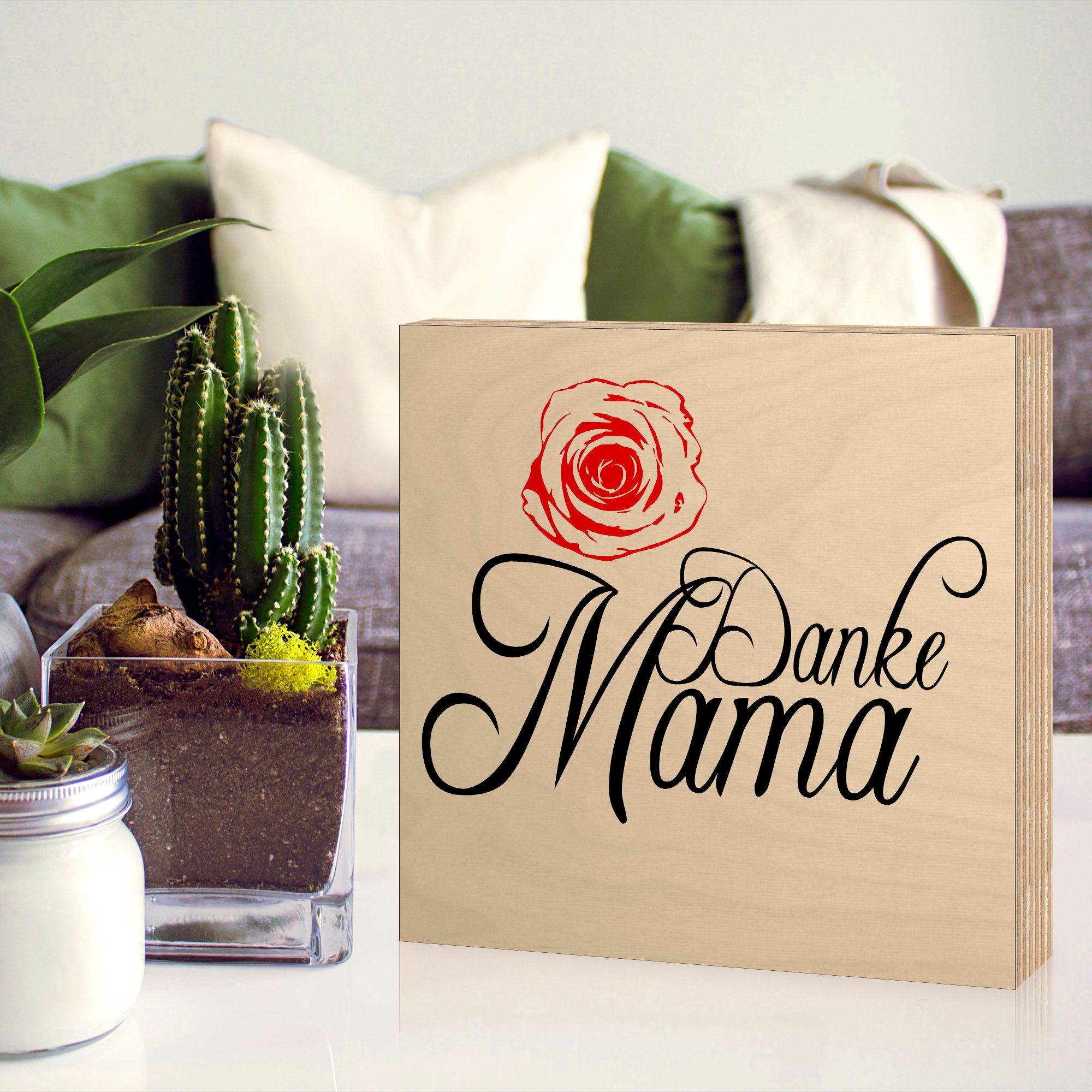 Artland Holzbild »Danke Mama«, Sprüche & Texte, (1 St.)
